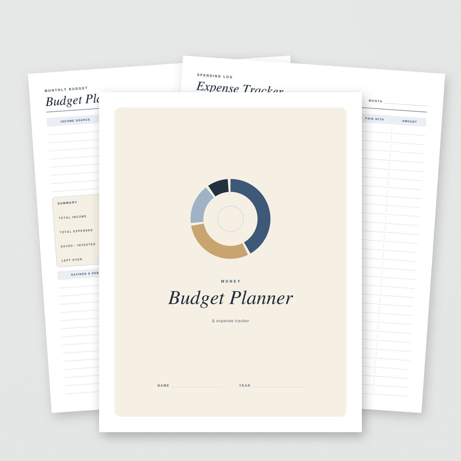 Budget Planner & Expense Tracker Printable | 10-Page PDF, Letter + A4 preview