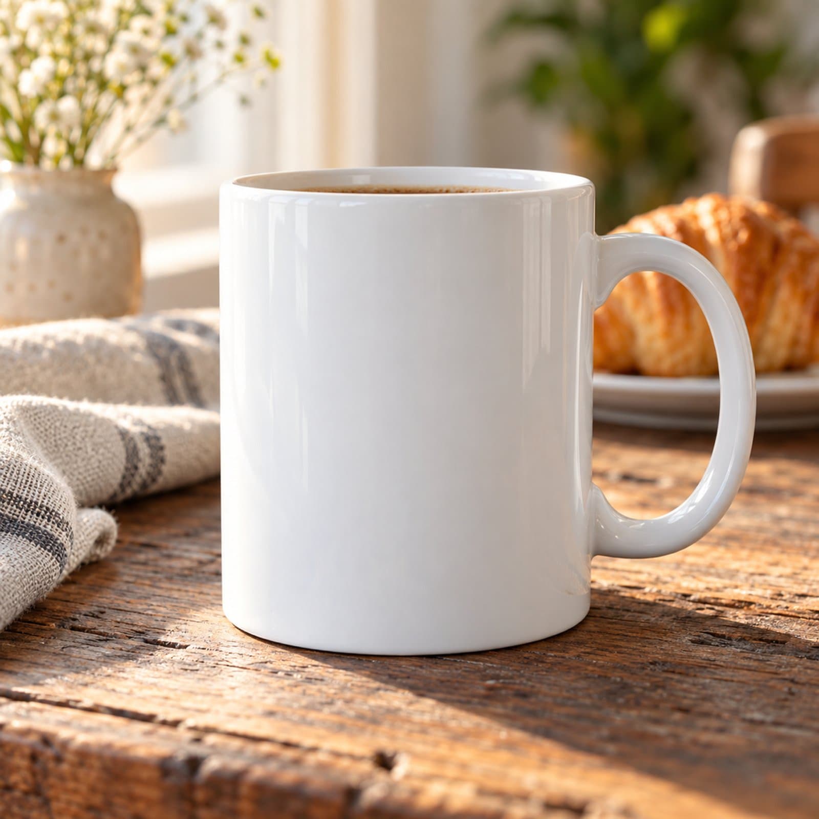 Blank White Coffee Mug Mockups, 6 Styled Square Scenes preview