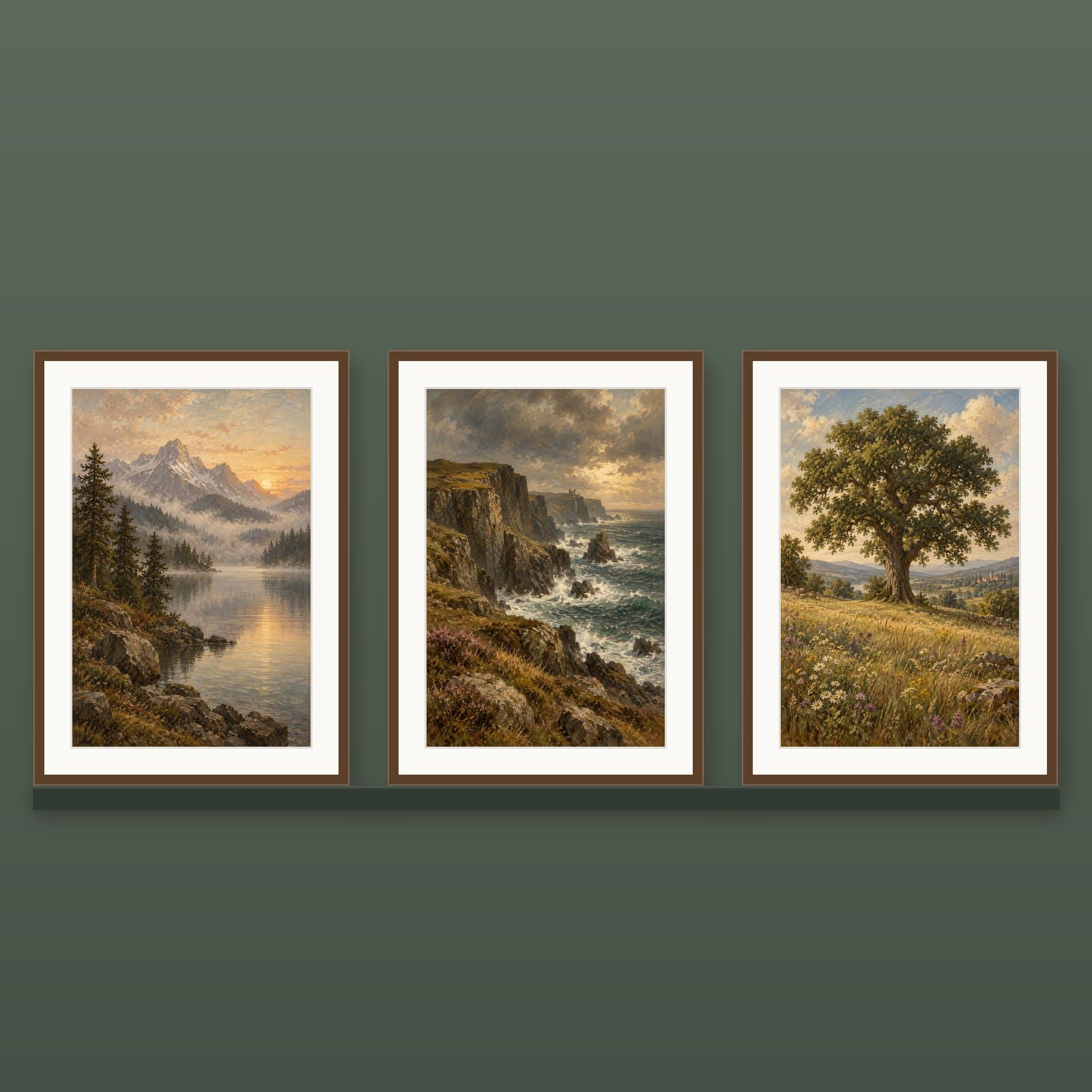 Vintage-Style Landscape Art Prints Set of 6 | Printable Wall Art preview