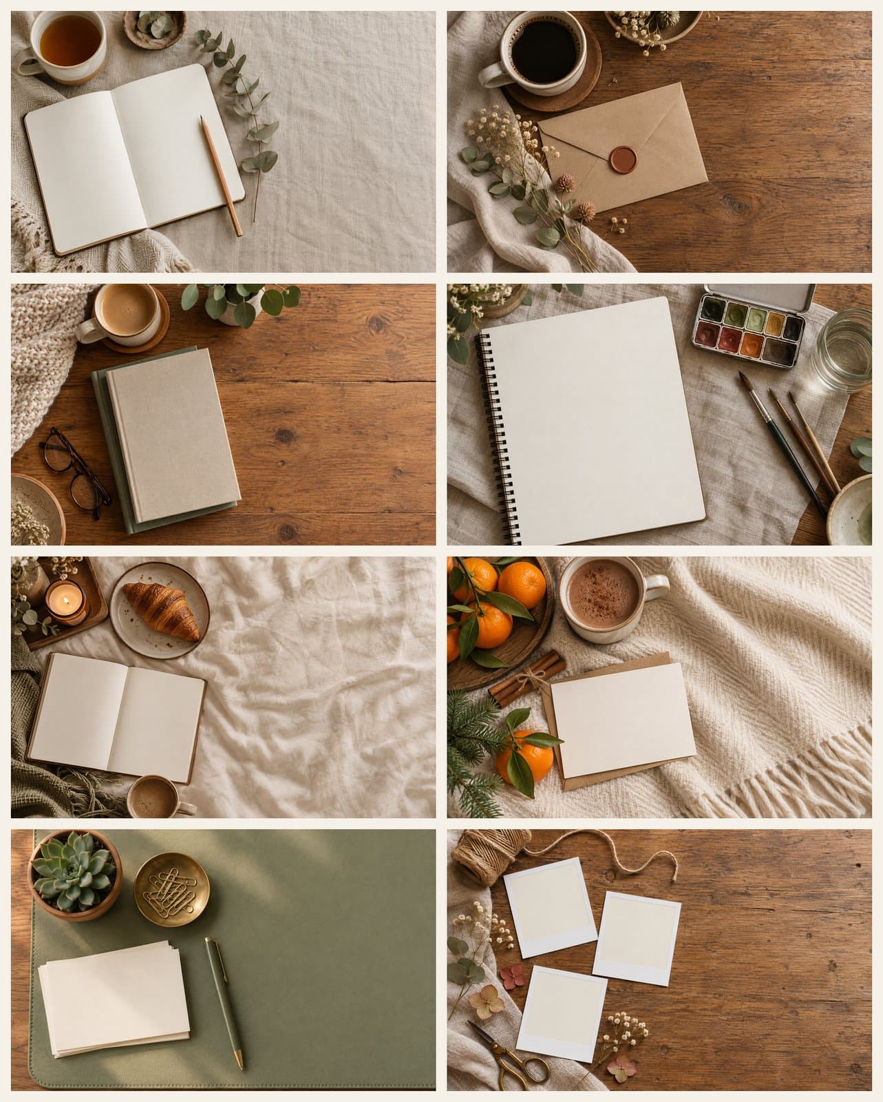 Cozy Flat-Lay Desk Stock Photos | 8 Styled Top-Down Images preview