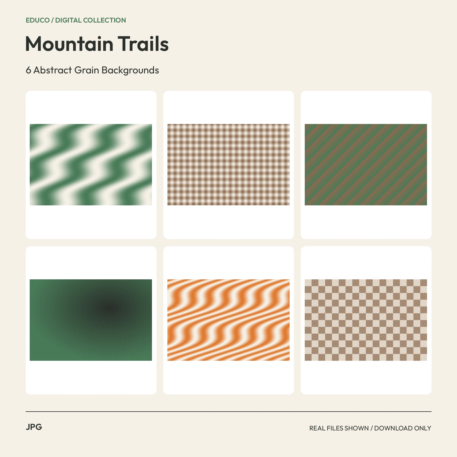 Mountain Trails - 6 Abstract Grain Backgrounds preview