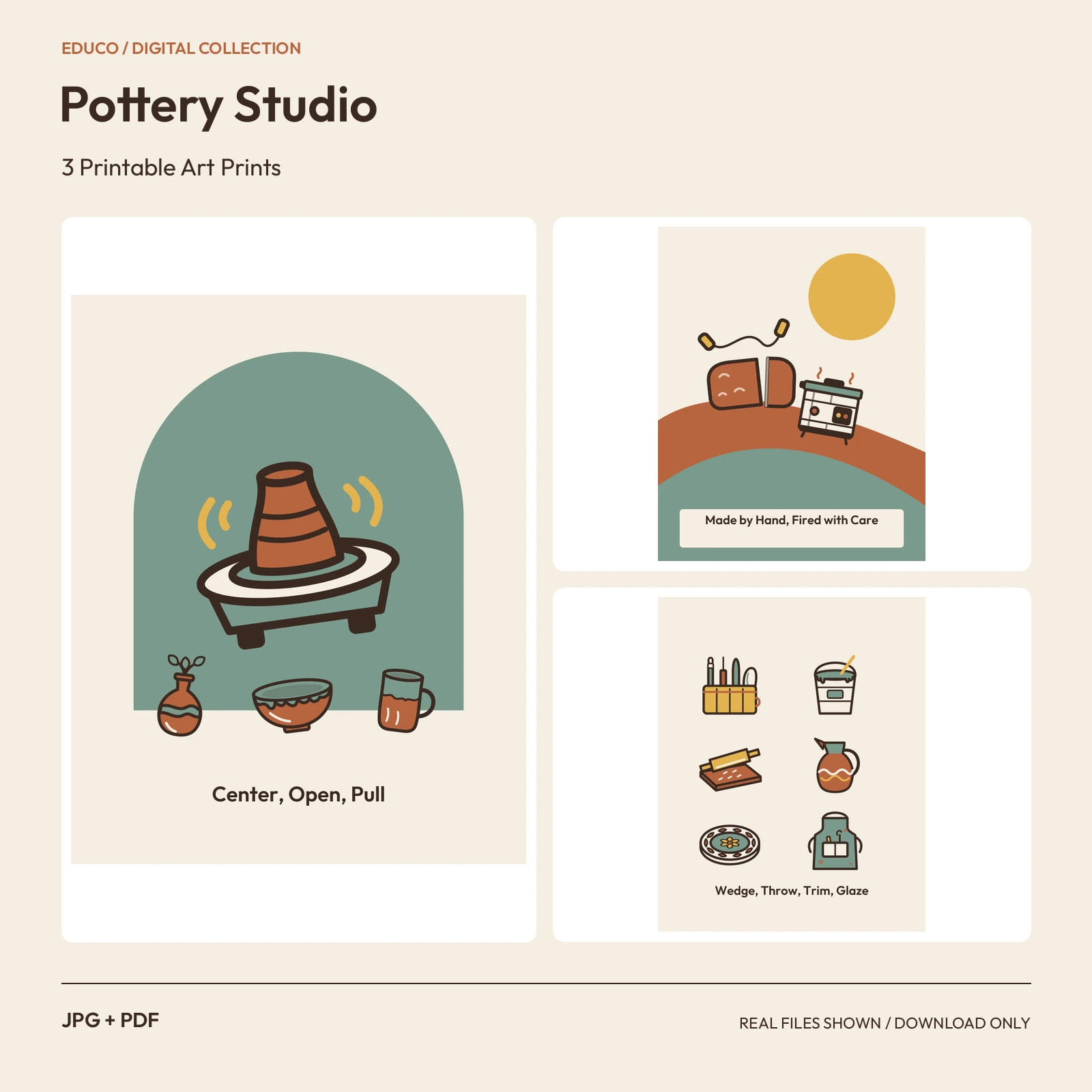 Pottery Studio - 3 Printable Art Prints preview