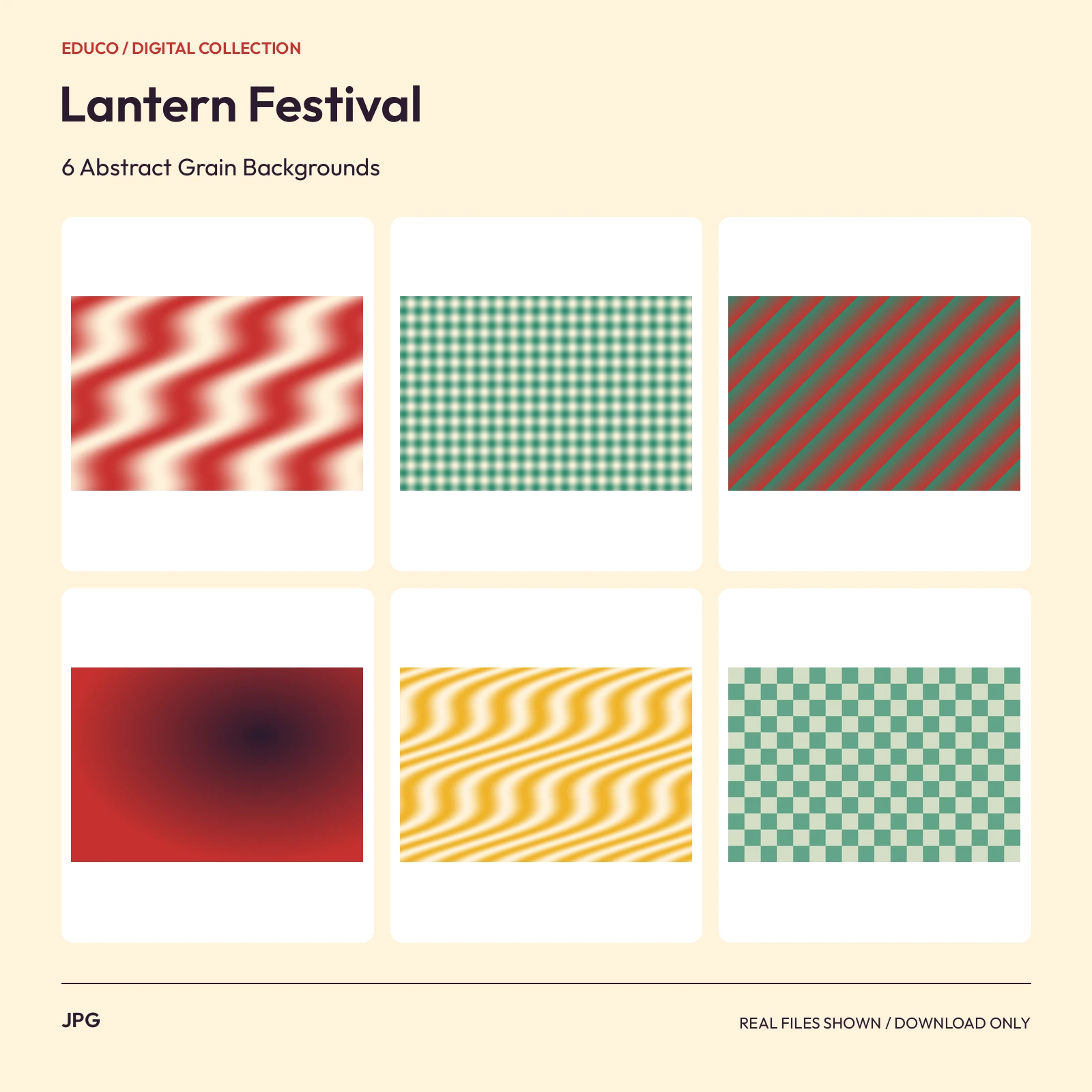 Lantern Festival - 6 Abstract Grain Backgrounds preview