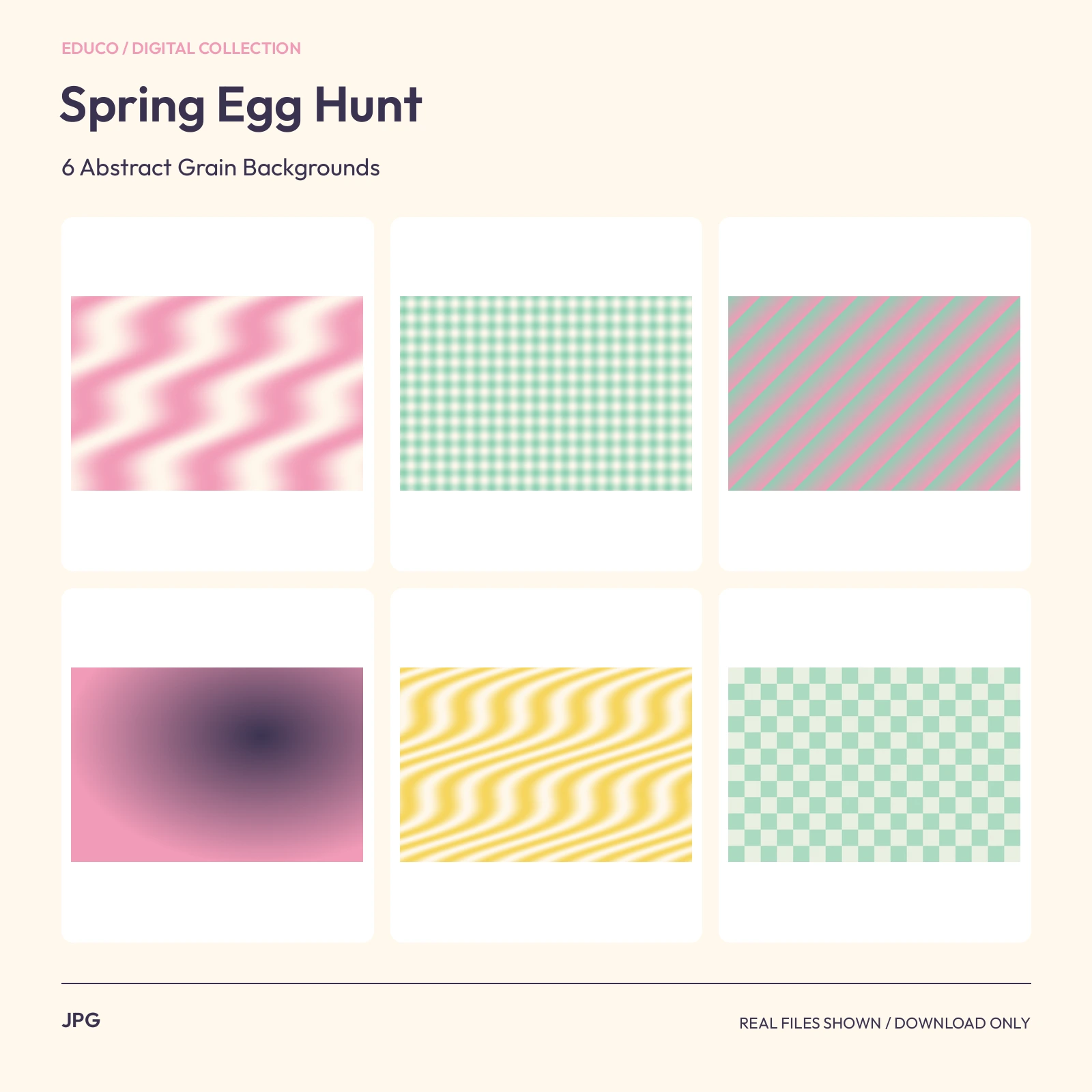 Spring Egg Hunt - 6 Abstract Grain Backgrounds preview