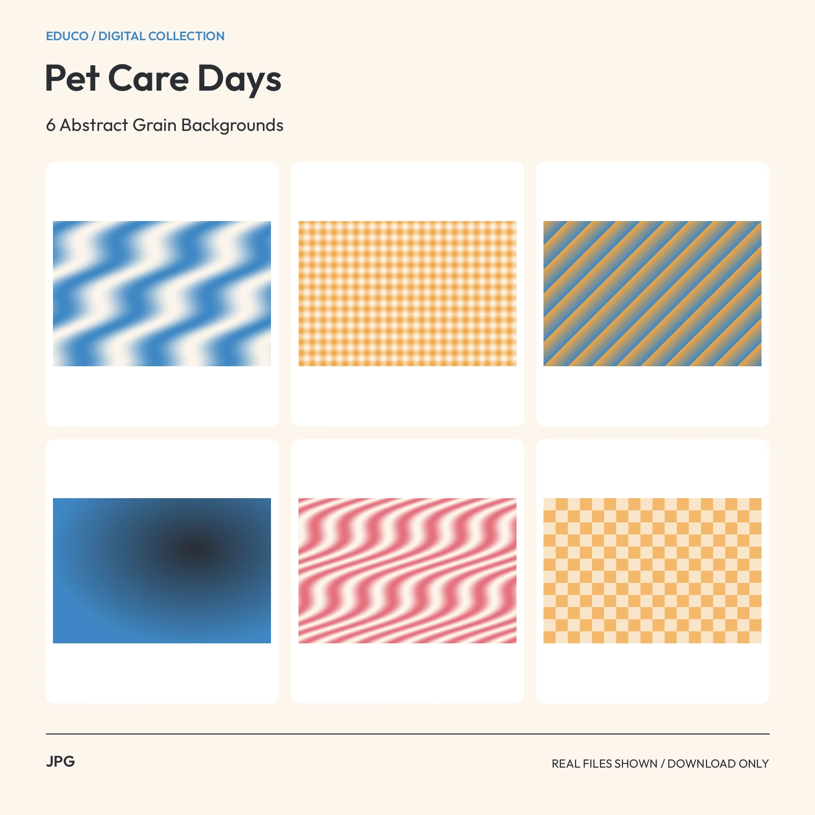 Pet Care Days - 6 Abstract Grain Backgrounds preview