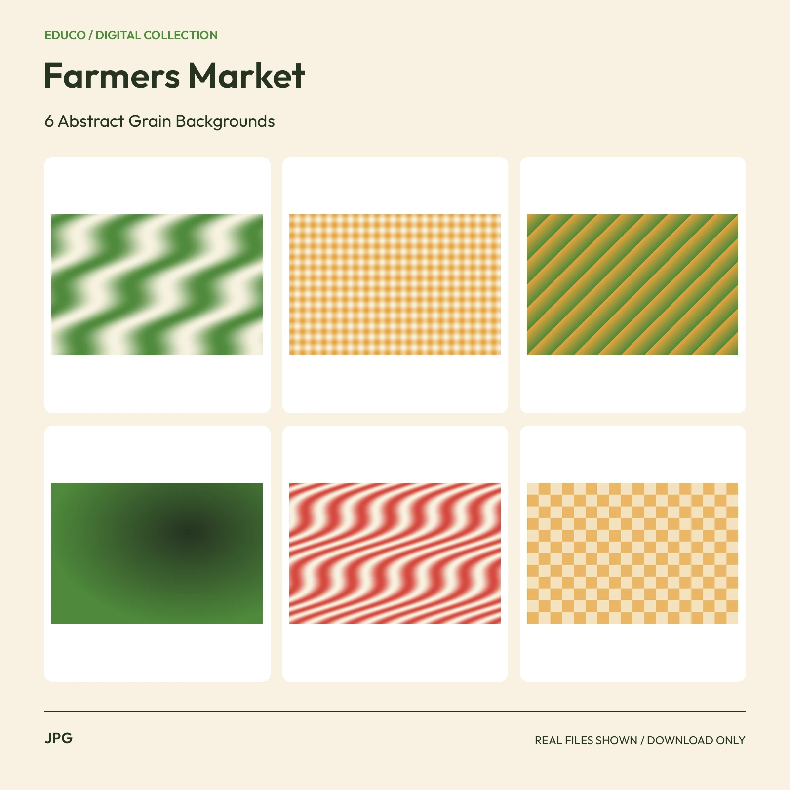 Farmers Market - 6 Abstract Grain Backgrounds preview