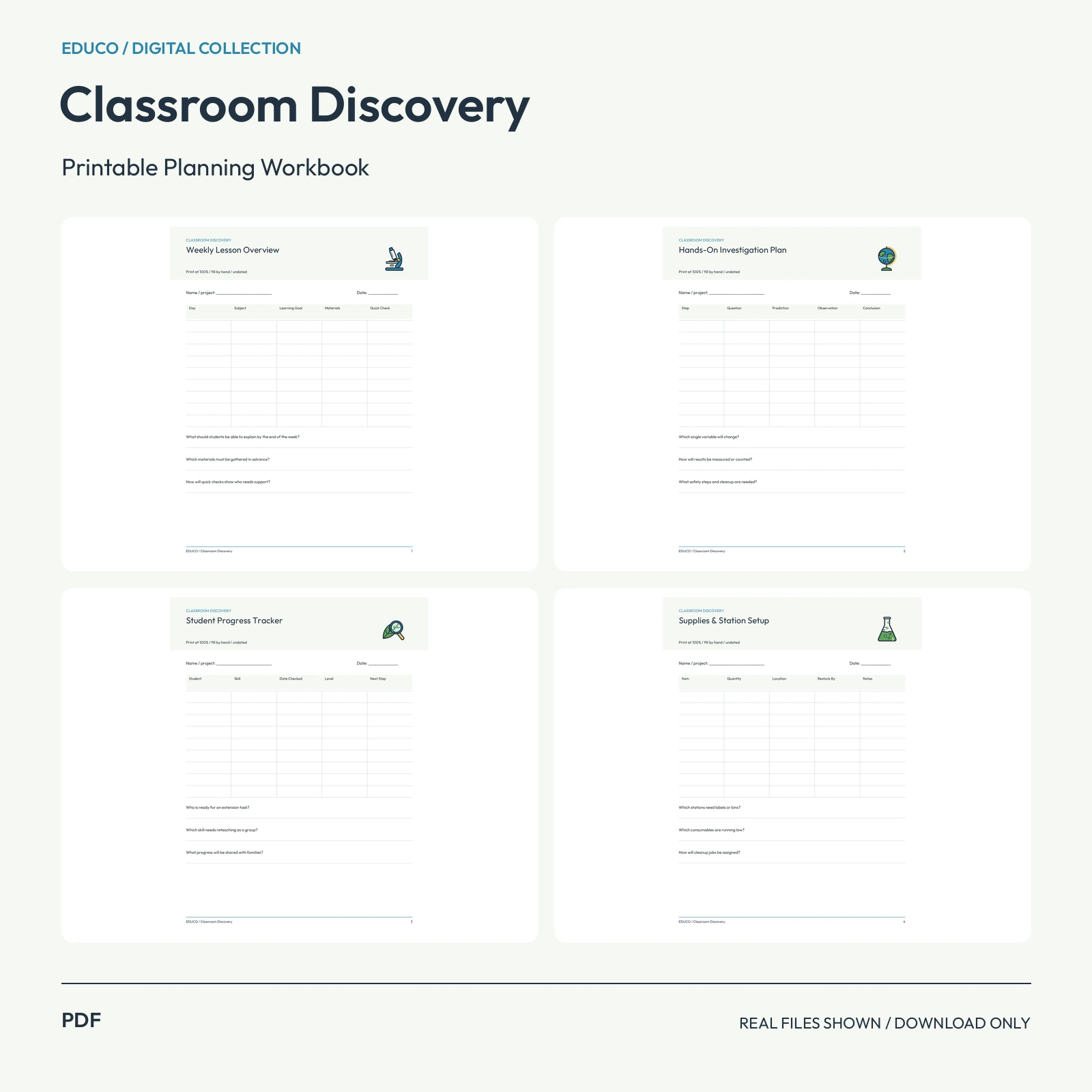 Classroom Discovery - Classroom Discovery Lesson Planner preview