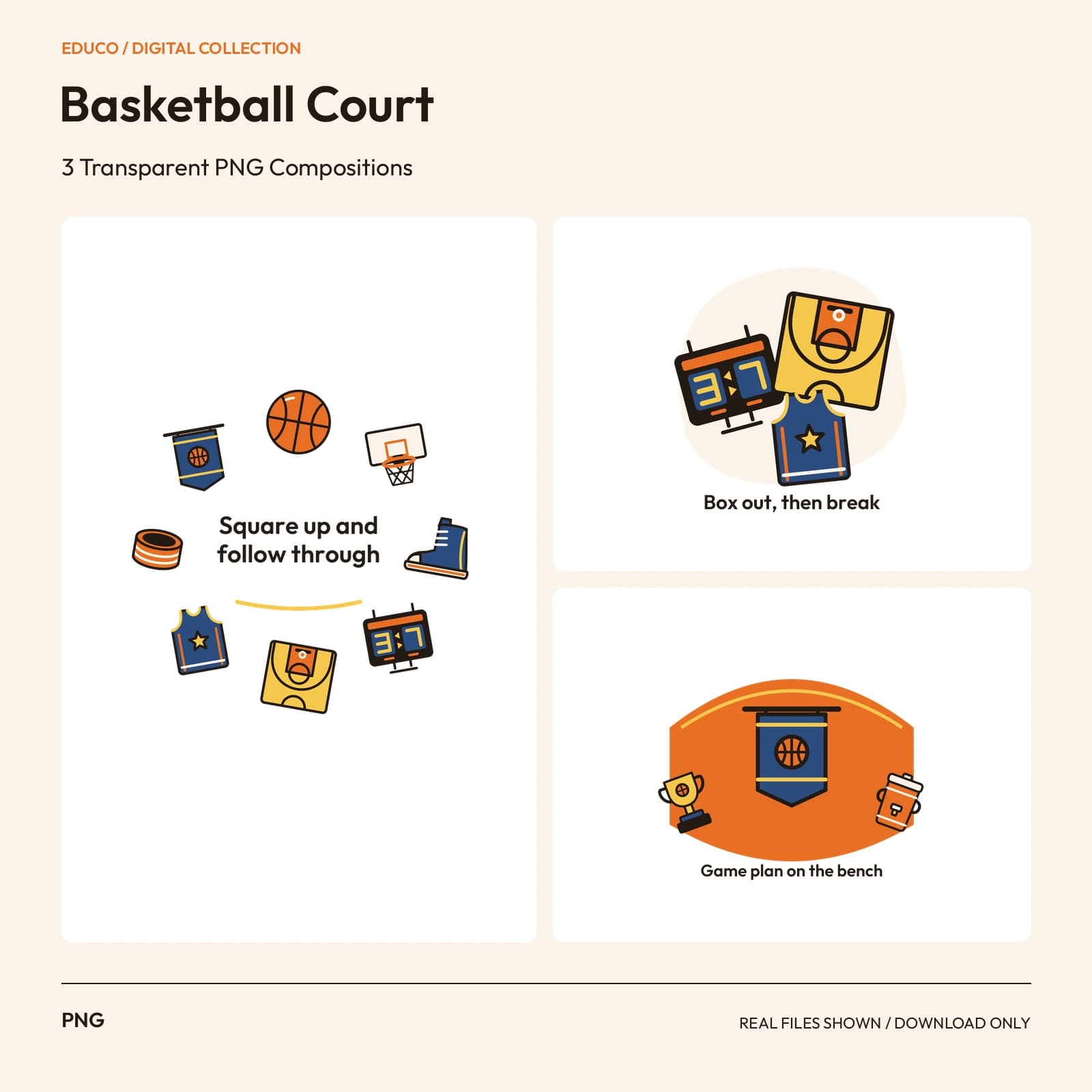Basketball Court - 3 Transparent PNG Compositions preview