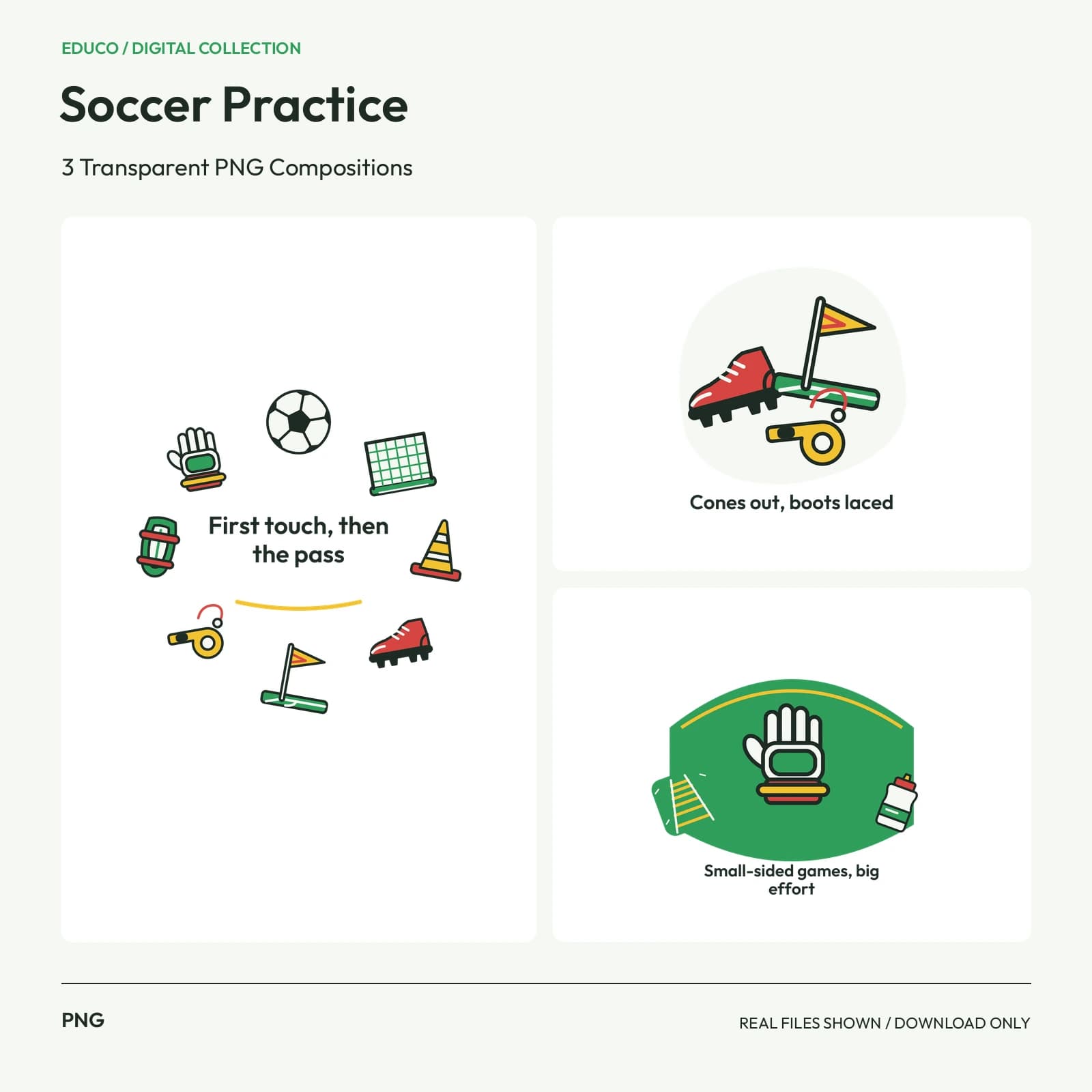 Soccer Practice - 3 Transparent PNG Compositions preview