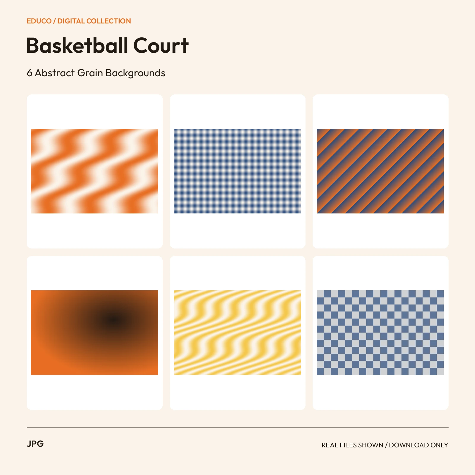 Basketball Court - 6 Abstract Grain Backgrounds preview