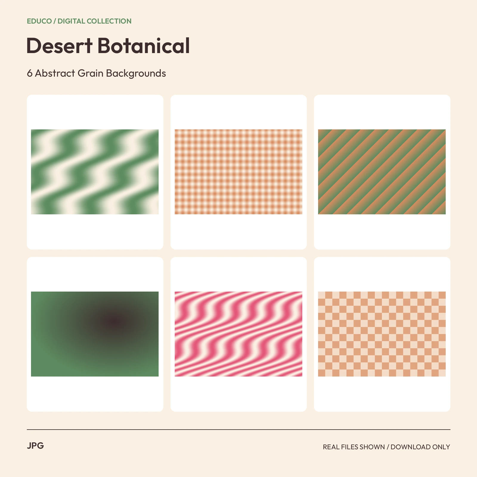 Desert Botanical - 6 Abstract Grain Backgrounds preview