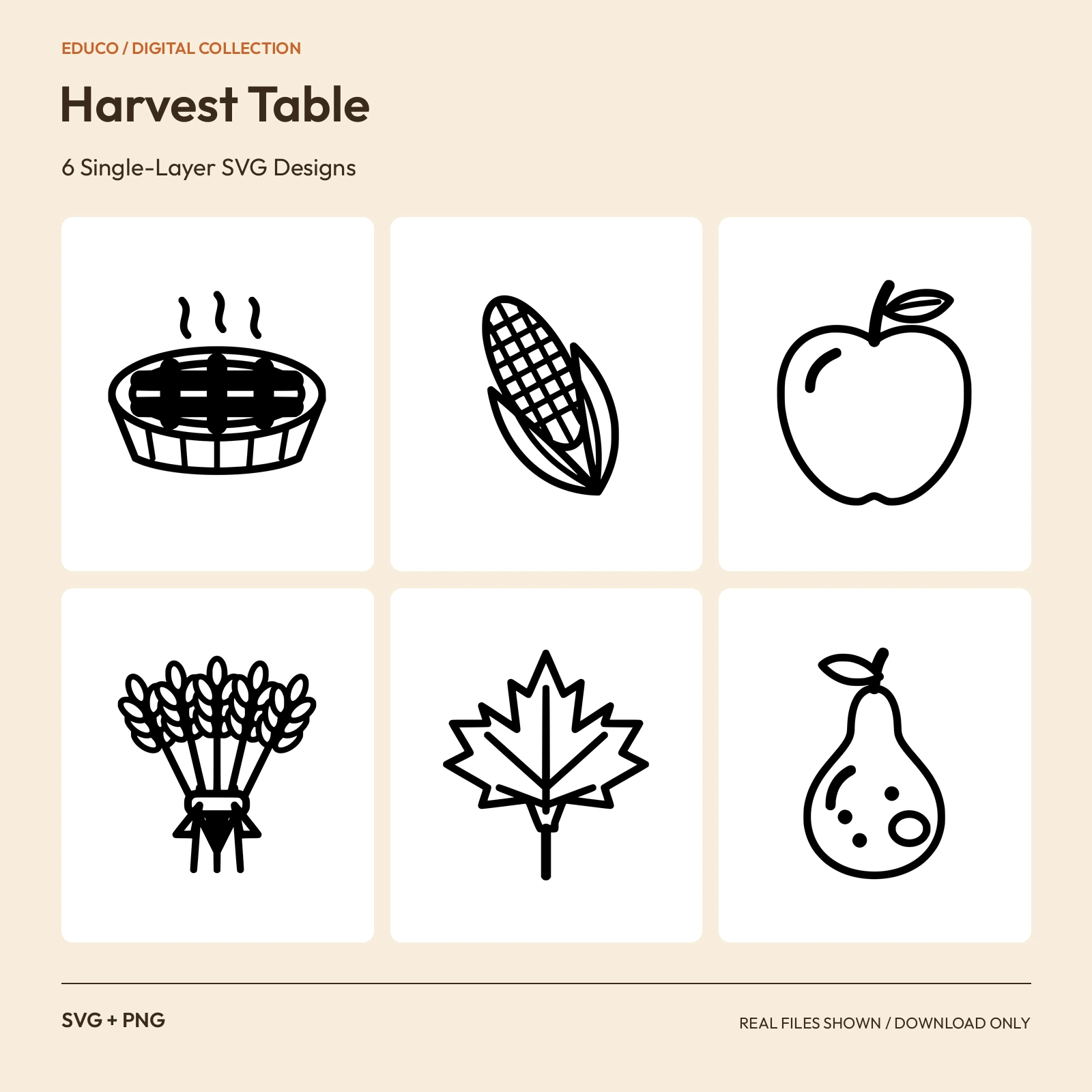 Harvest Table - 6 Single-Layer SVG Designs preview