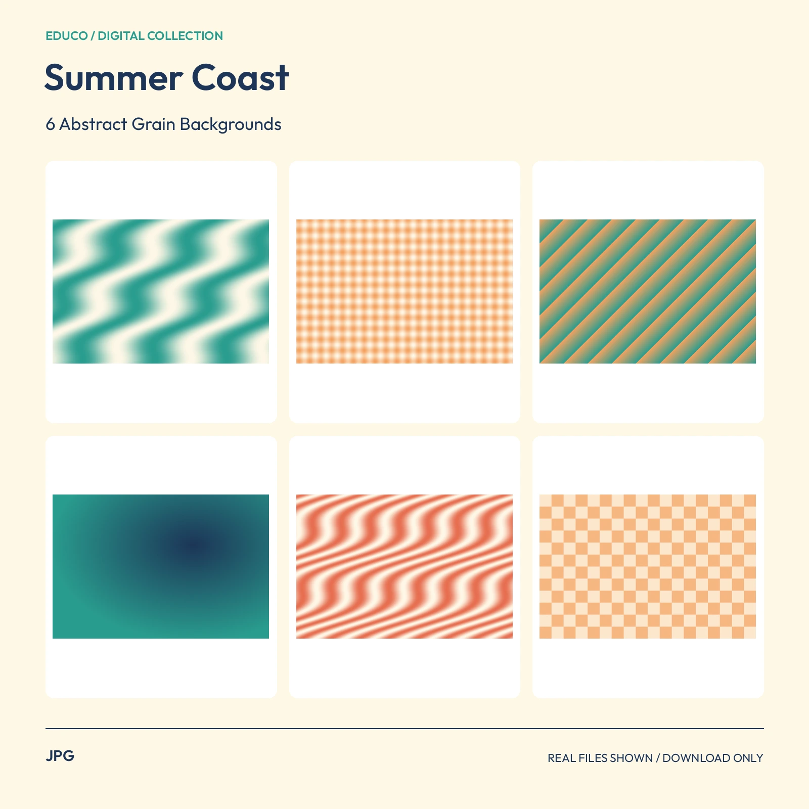 Summer Coast - 6 Abstract Grain Backgrounds preview