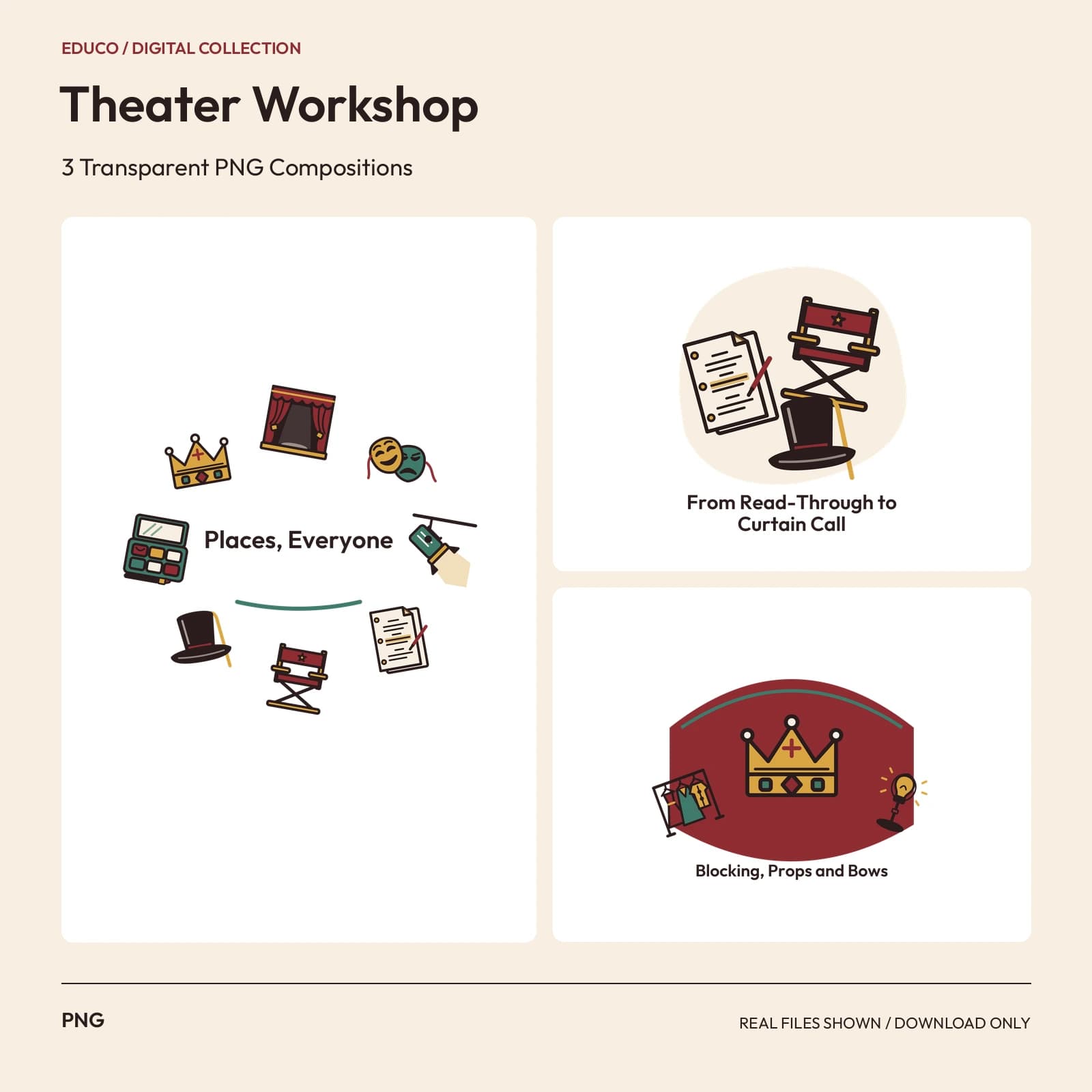 Theater Workshop - 3 Transparent PNG Compositions preview