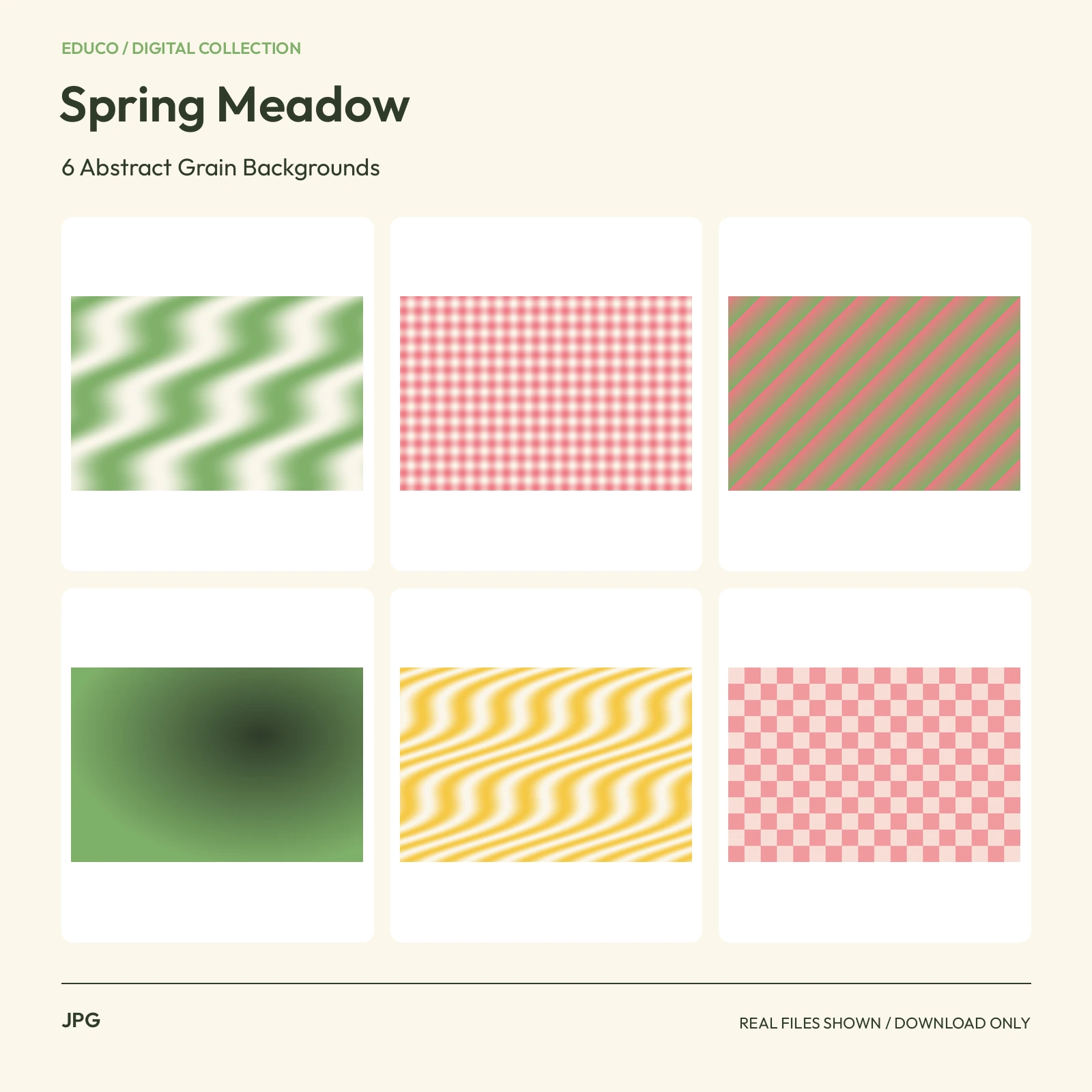 Spring Meadow - 6 Abstract Grain Backgrounds preview
