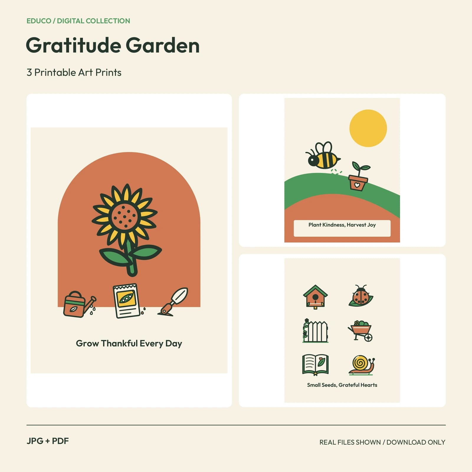 Gratitude Garden - 3 Printable Art Prints preview