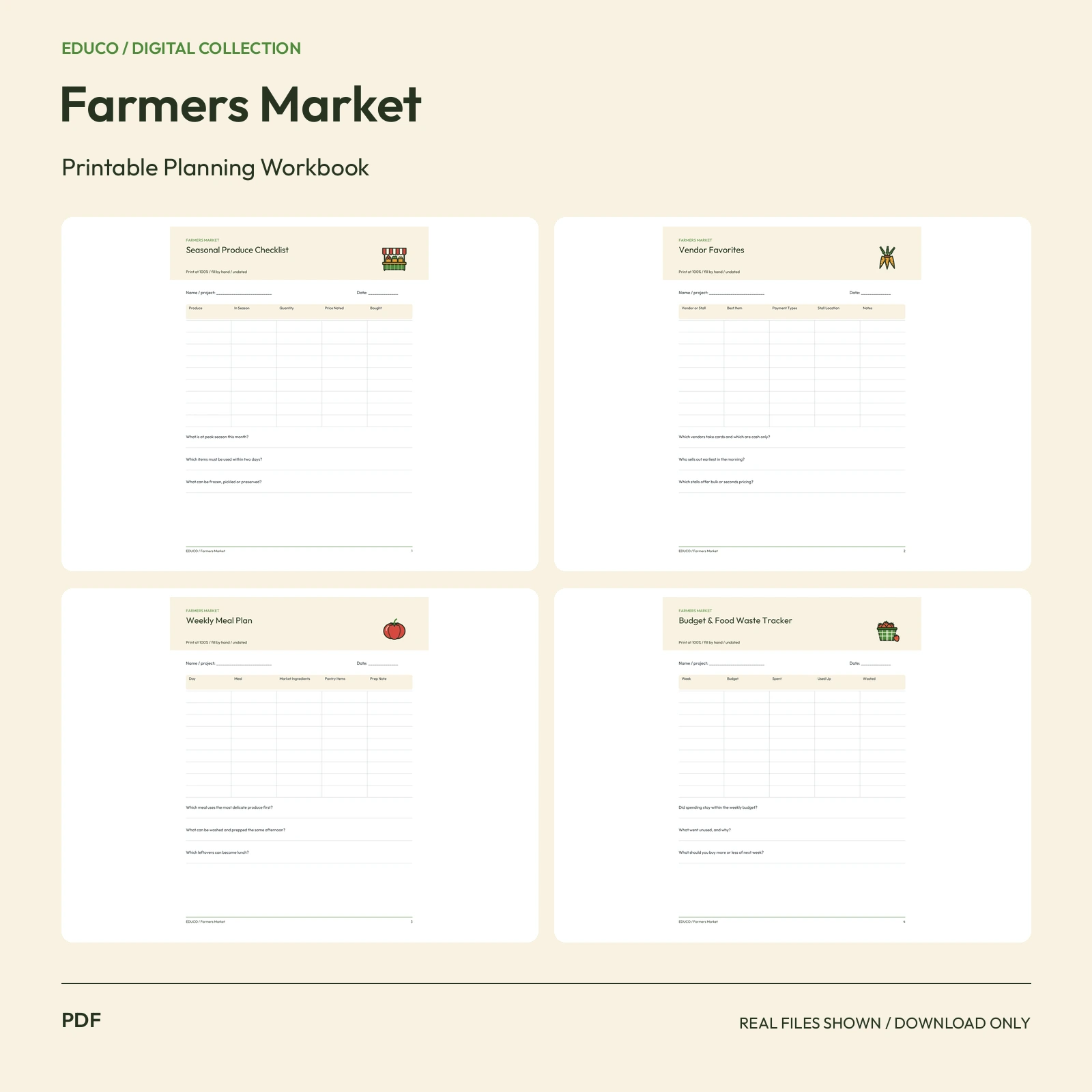 Farmers Market - Farmers Market Shopping & Meal Planner preview