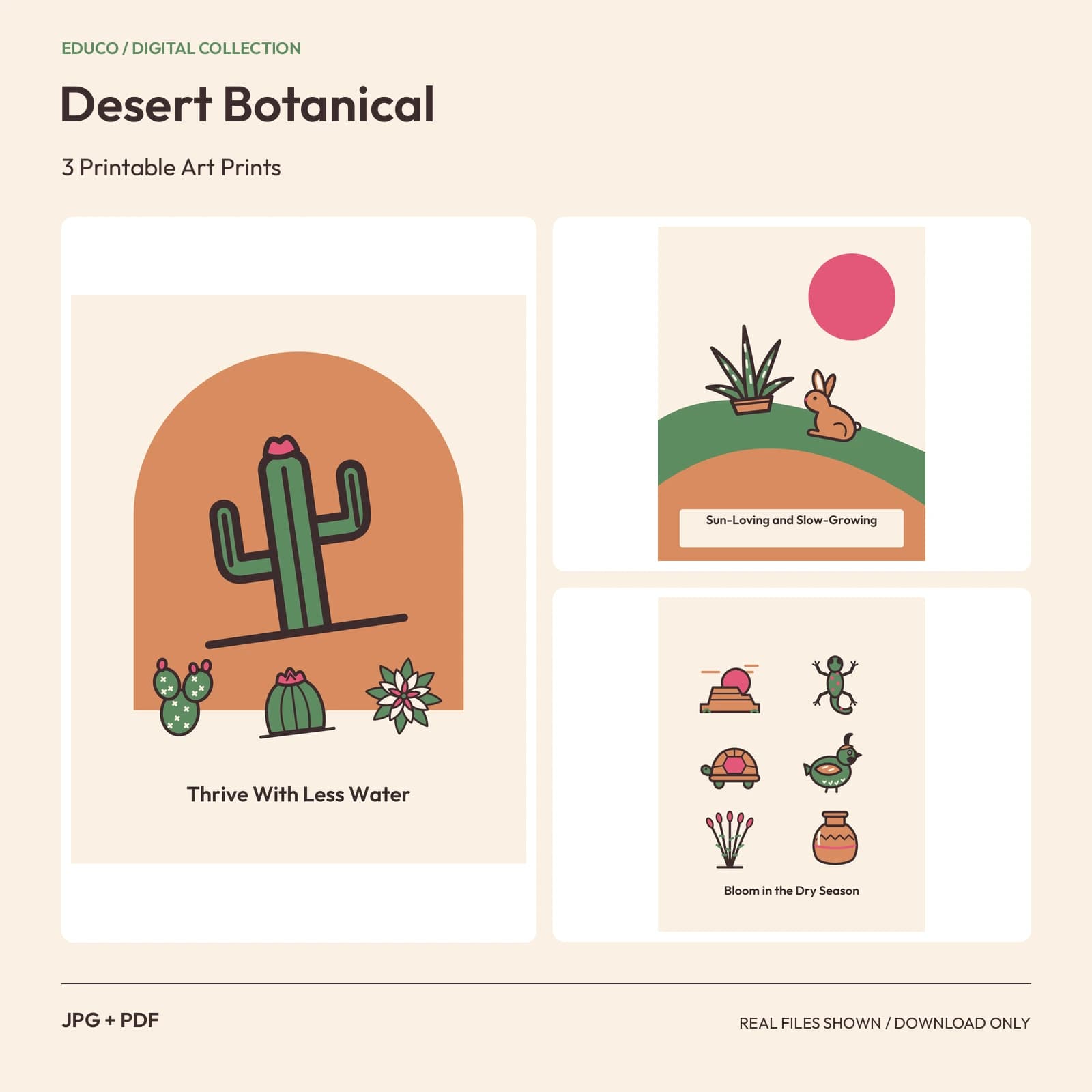Desert Botanical - 3 Printable Art Prints preview