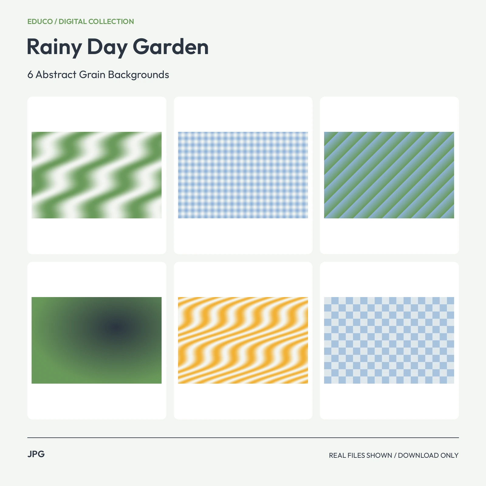 Rainy Day Garden - 6 Abstract Grain Backgrounds preview