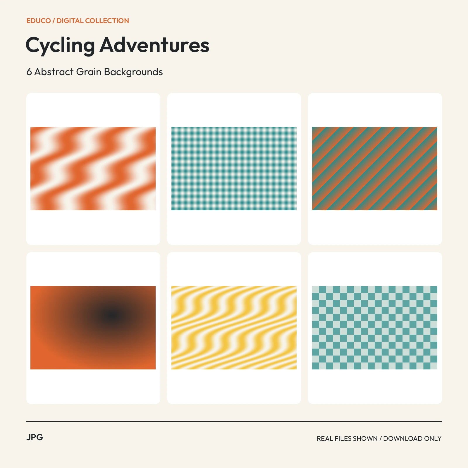 Cycling Adventures - 6 Abstract Grain Backgrounds preview