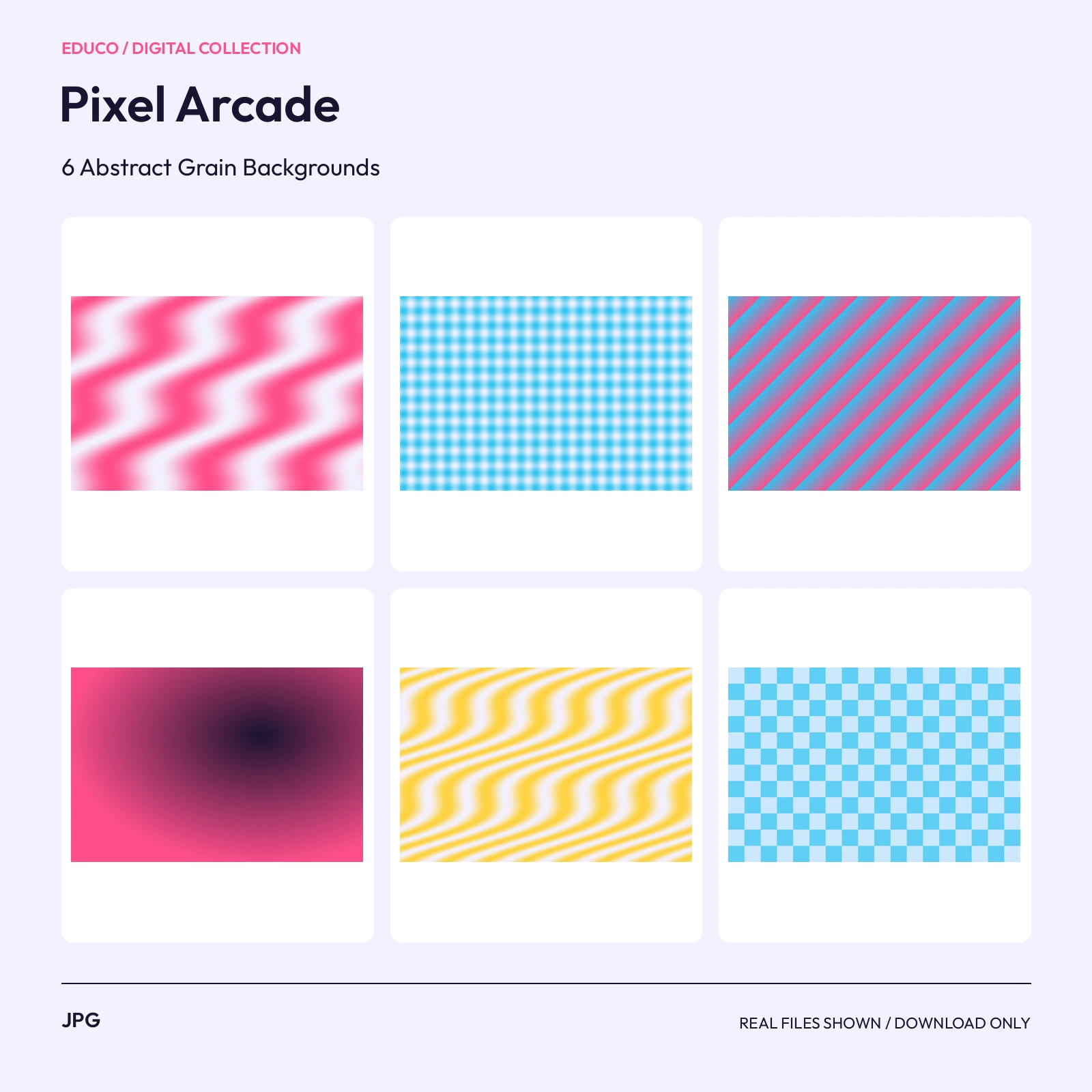 Pixel Arcade - 6 Abstract Grain Backgrounds preview