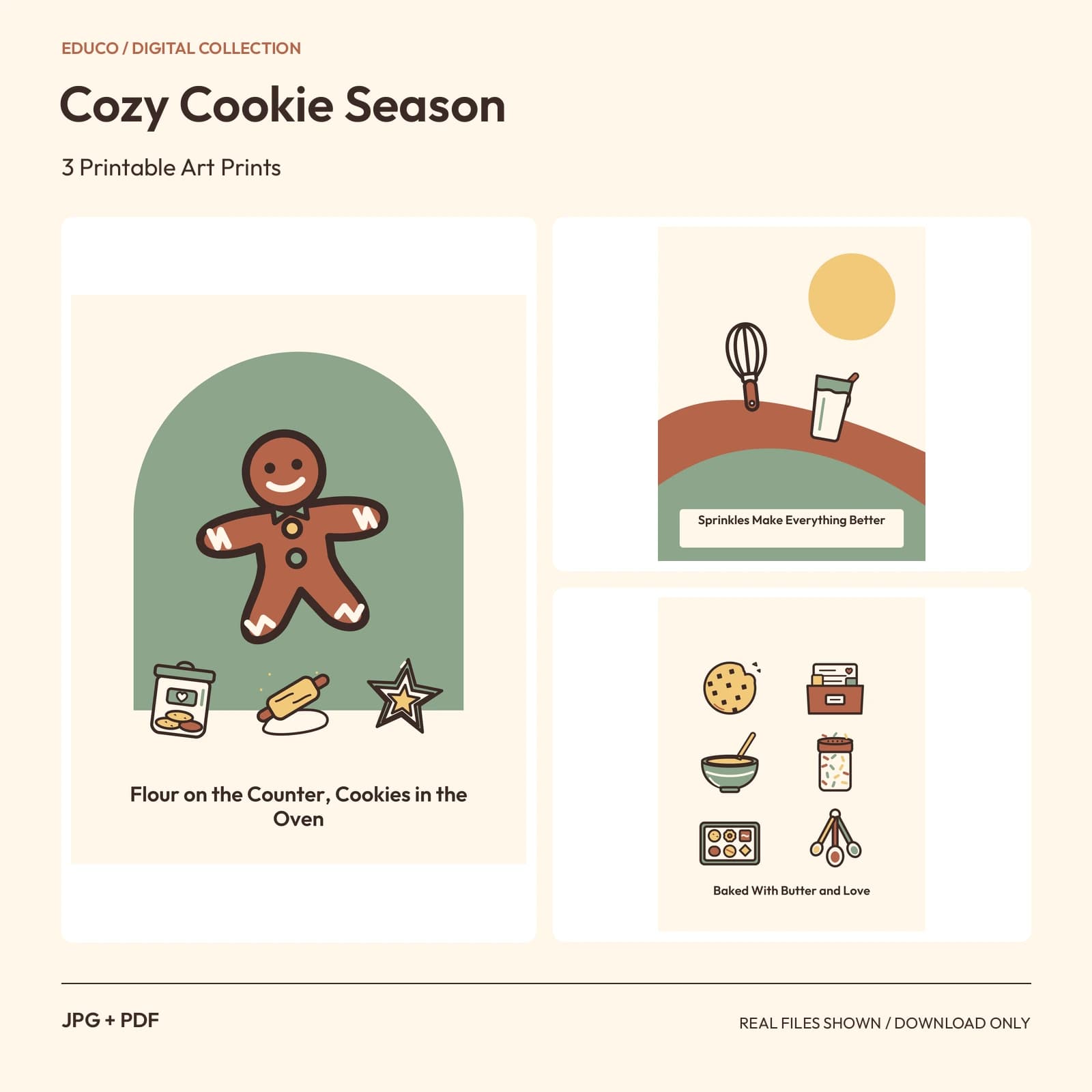 Cozy Cookie Season - 3 Printable Art Prints preview