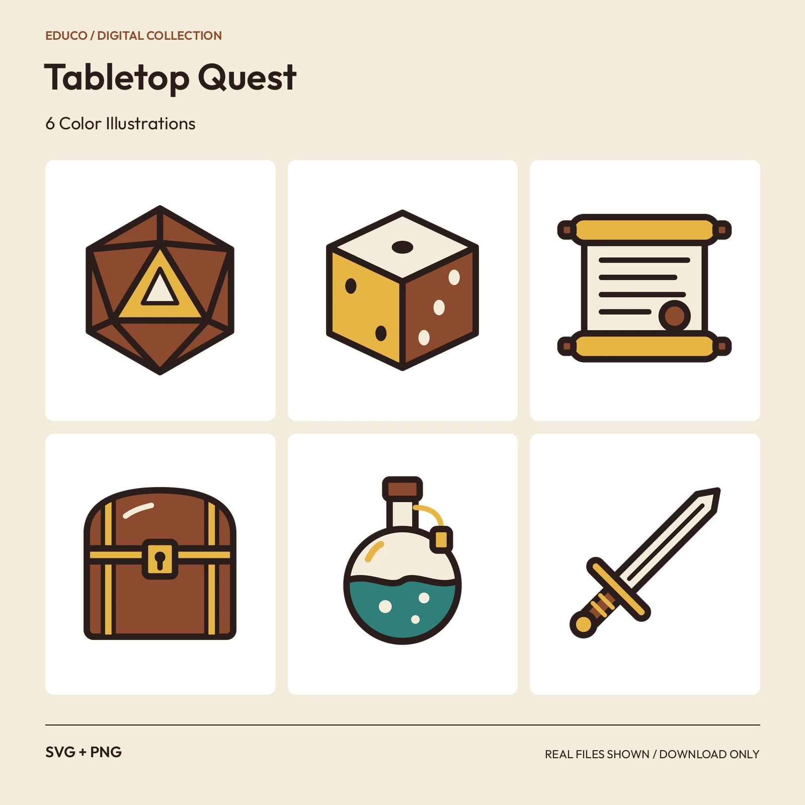 Tabletop Quest - 6 Color Illustrations preview