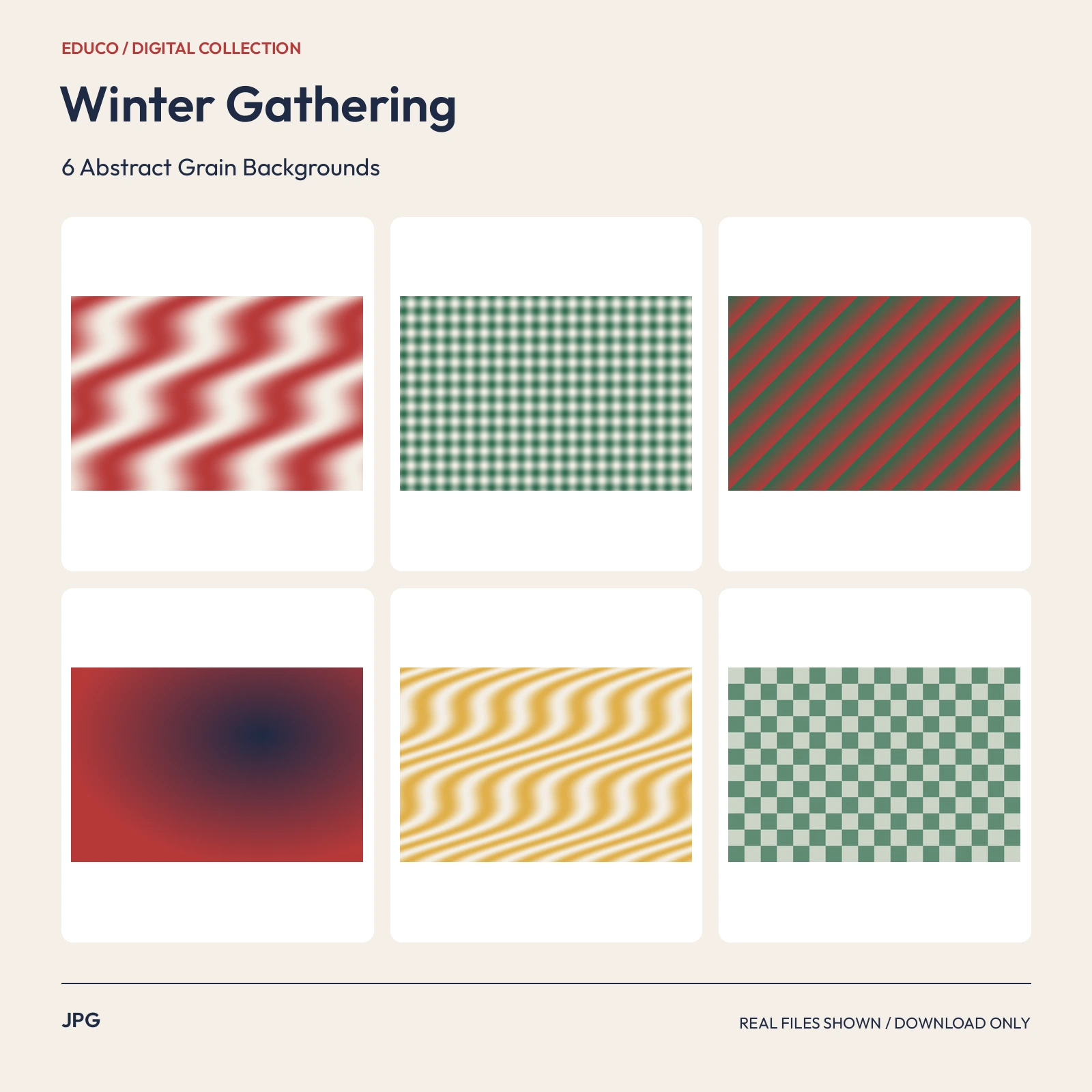 Winter Gathering - 6 Abstract Grain Backgrounds preview