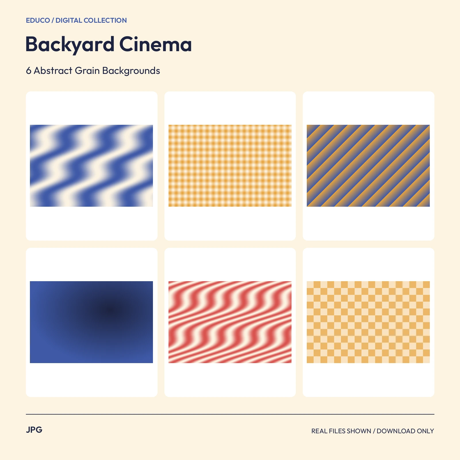 Backyard Cinema - 6 Abstract Grain Backgrounds preview
