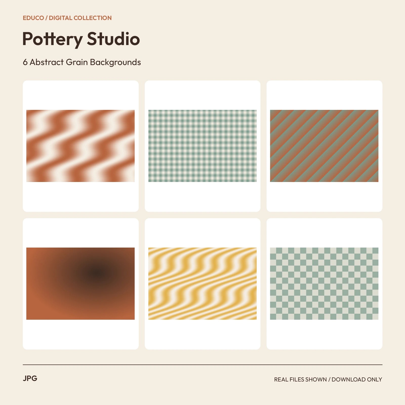 Pottery Studio - 6 Abstract Grain Backgrounds preview