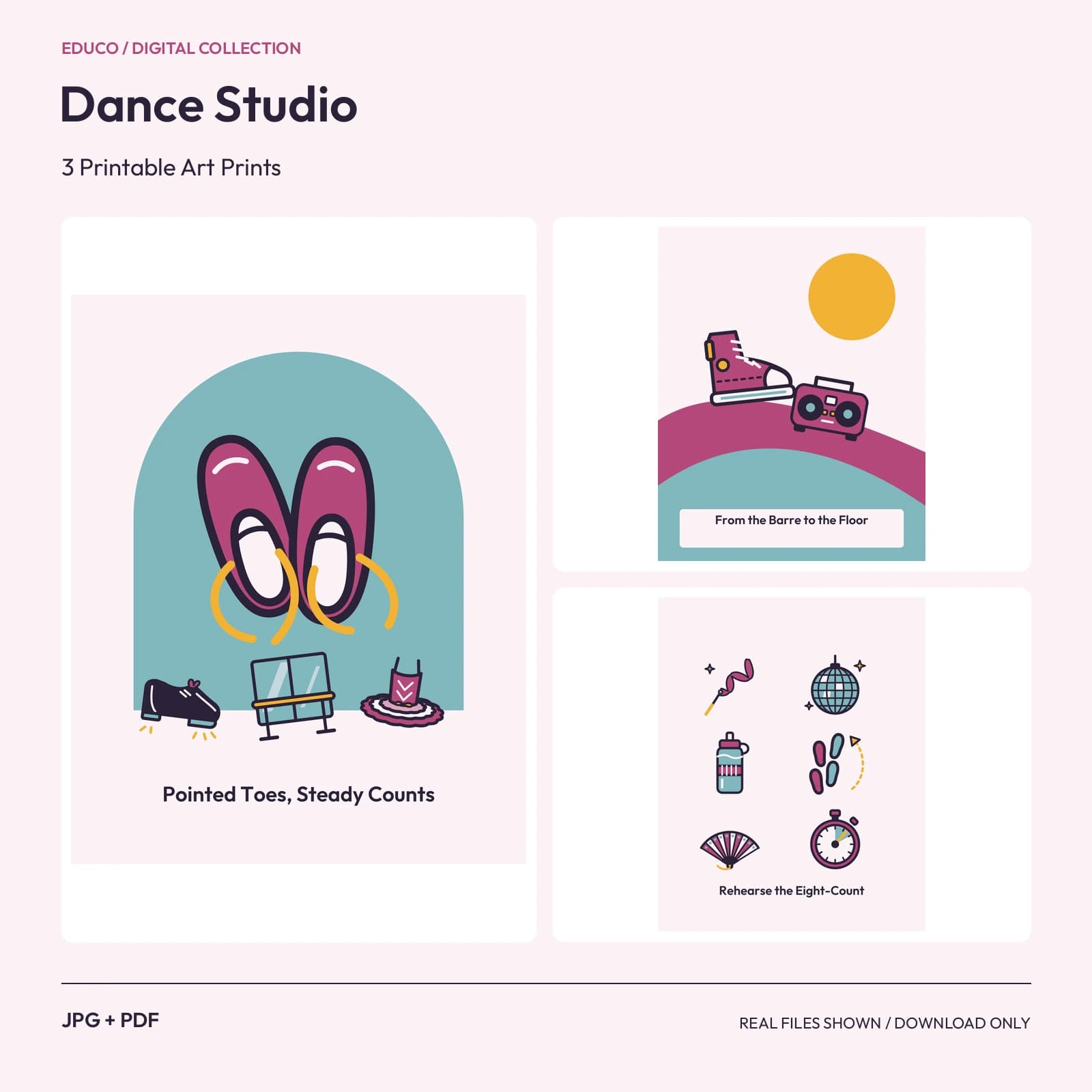 Dance Studio - 3 Printable Art Prints preview