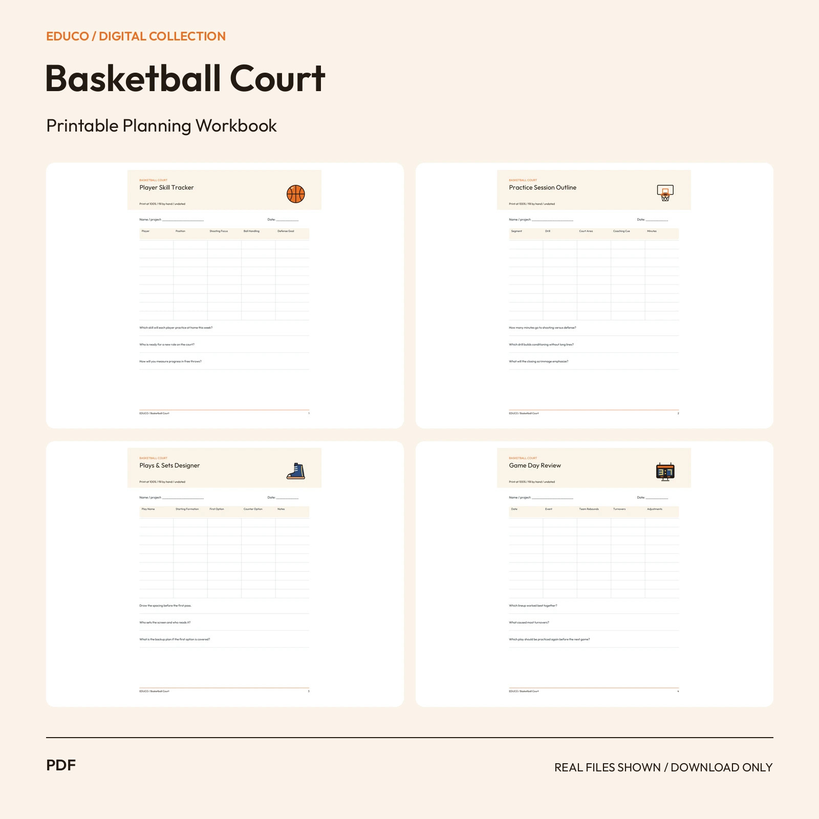 Basketball Court - Basketball Practice & Game Planner preview