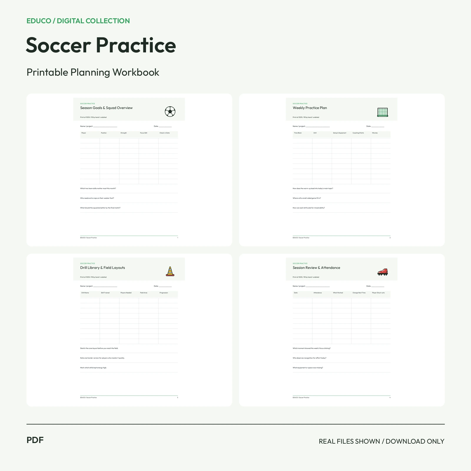 Soccer Practice - Soccer Practice Session Planner preview