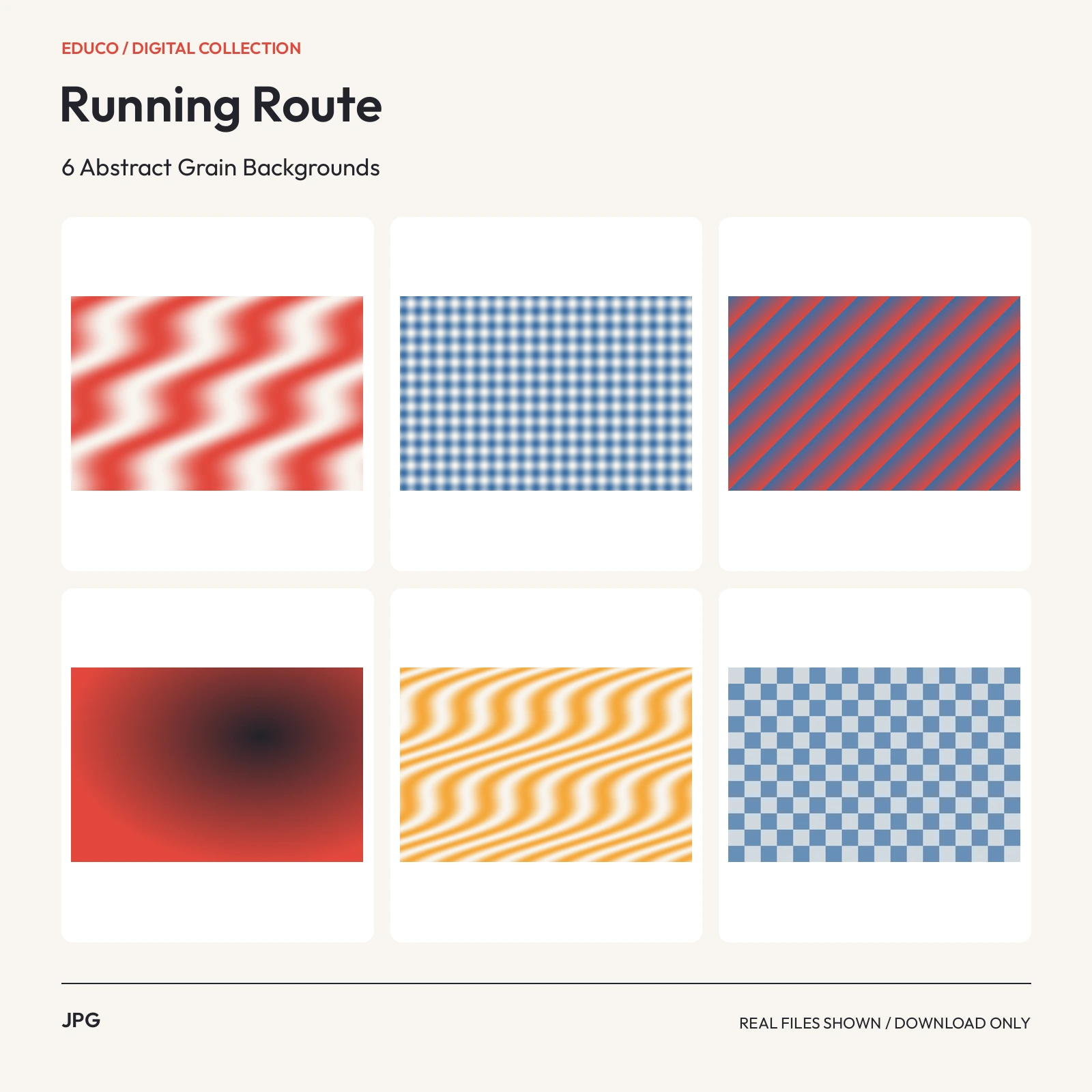 Running Route - 6 Abstract Grain Backgrounds preview