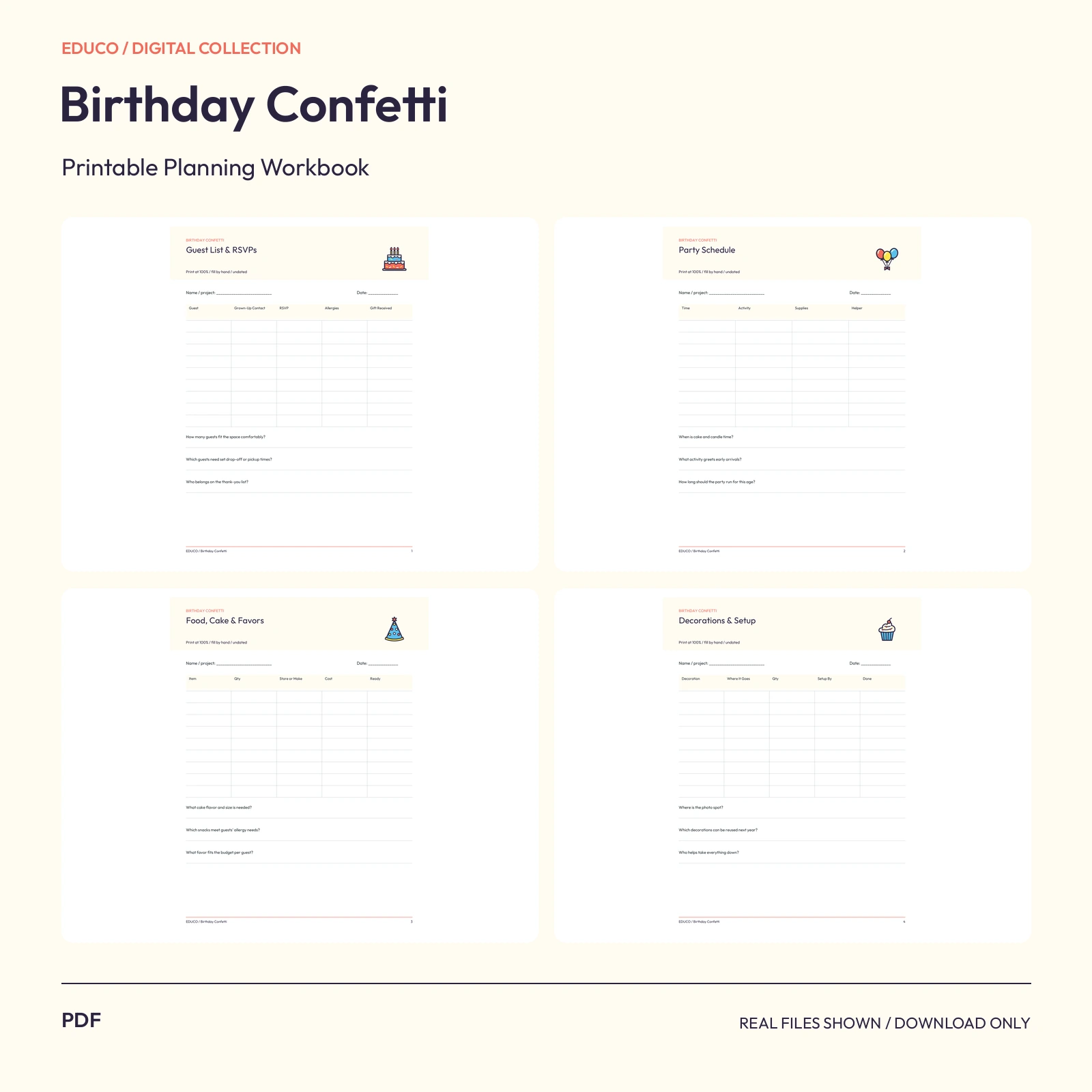 Birthday Confetti - Birthday Confetti Party Planner preview