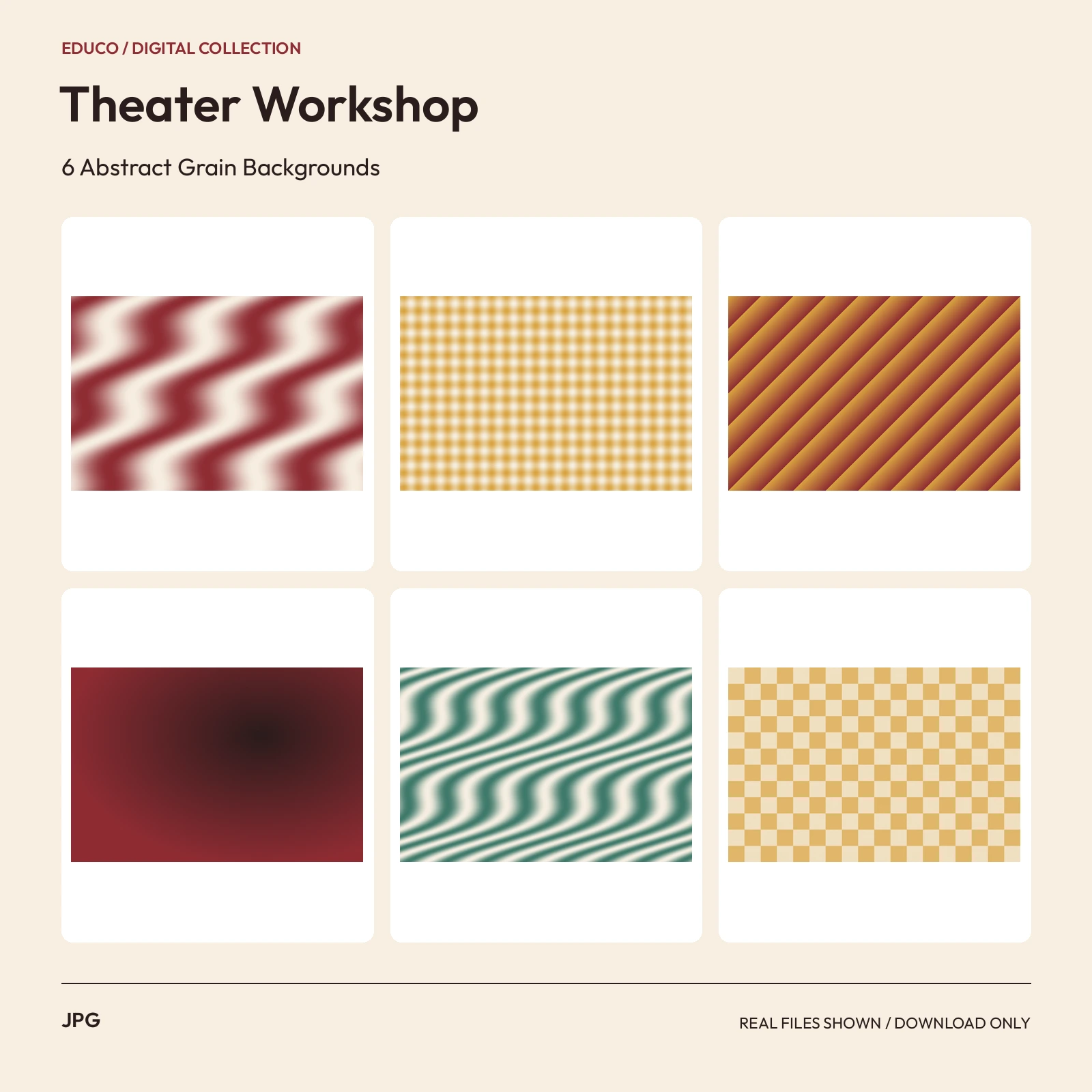 Theater Workshop - 6 Abstract Grain Backgrounds preview