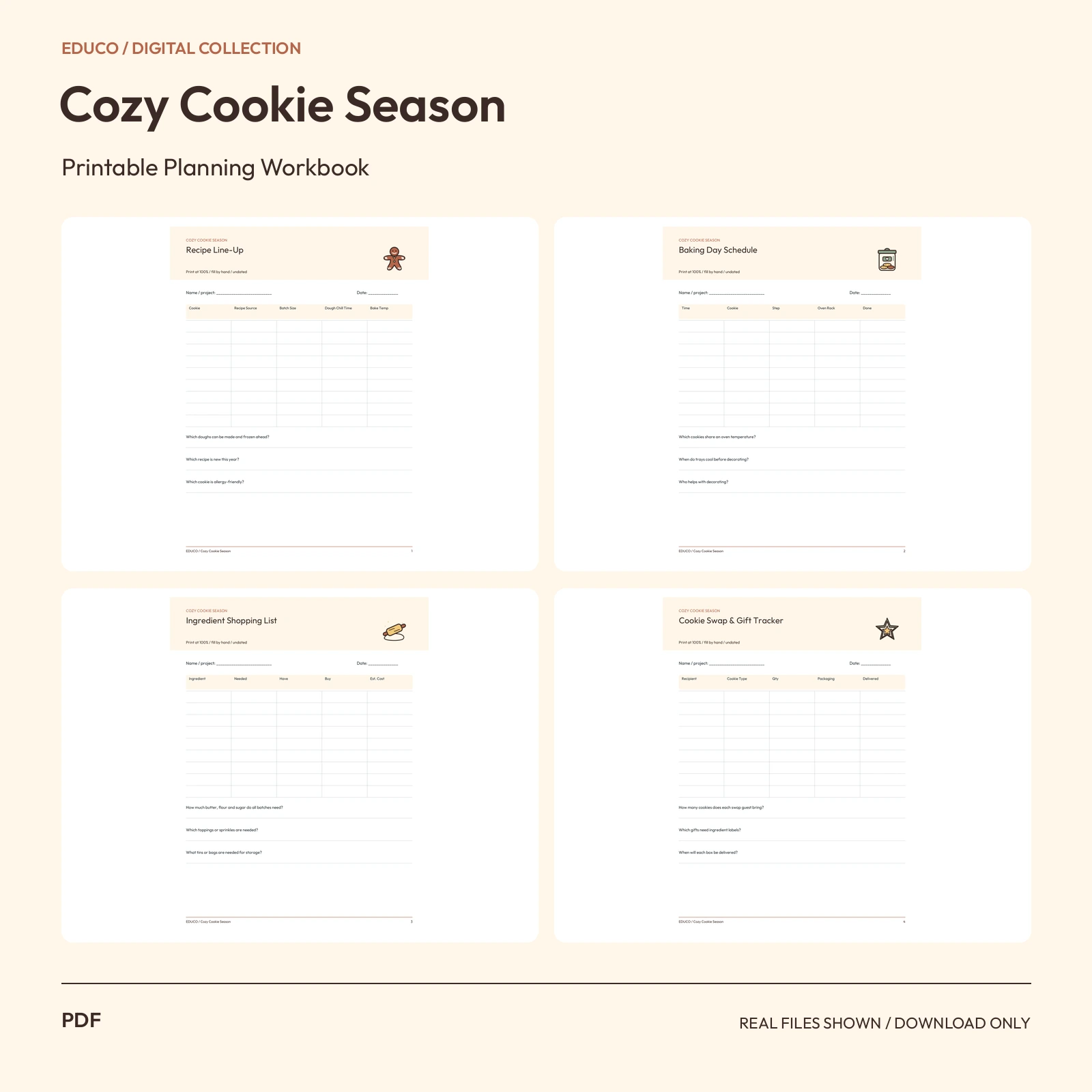 Cozy Cookie Season - Cozy Cookie Season Baking Planner preview