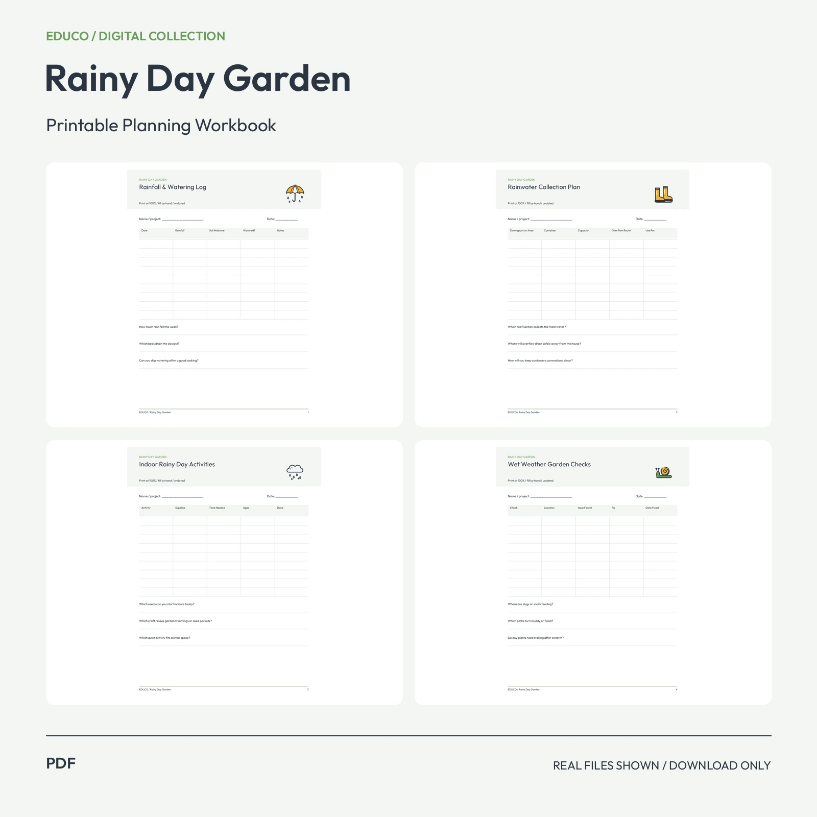 Rainy Day Garden - Rainy Day Garden & Home Planner preview