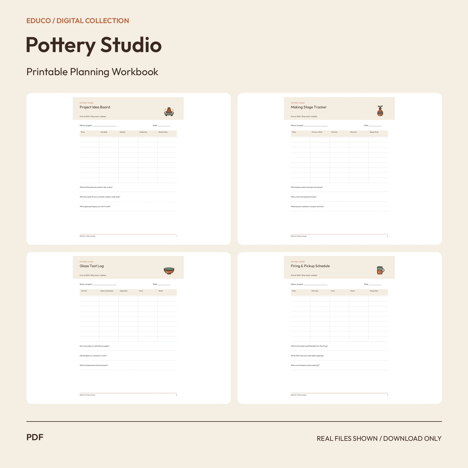 Pottery Studio - Pottery Studio Project Planner preview