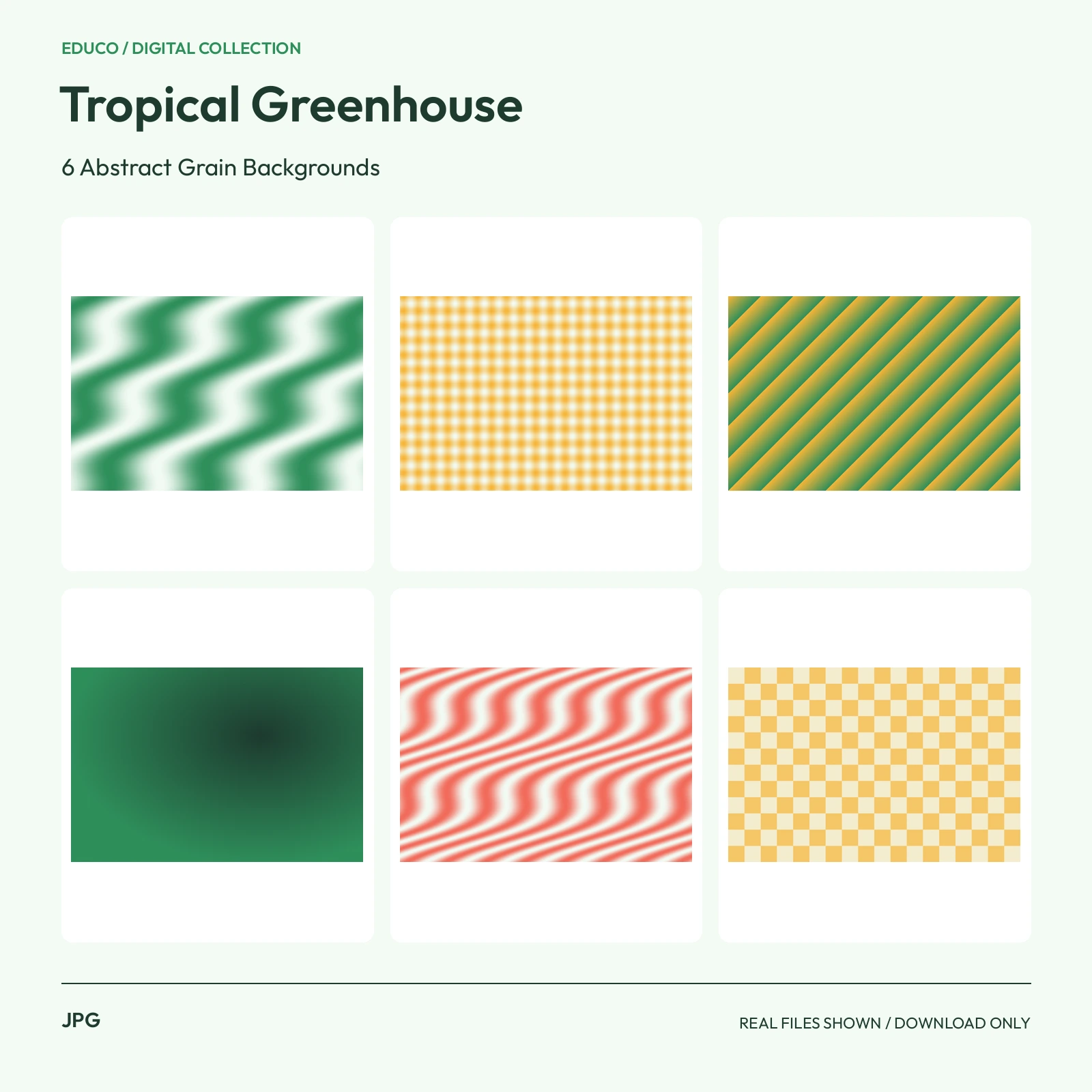 Tropical Greenhouse - 6 Abstract Grain Backgrounds preview