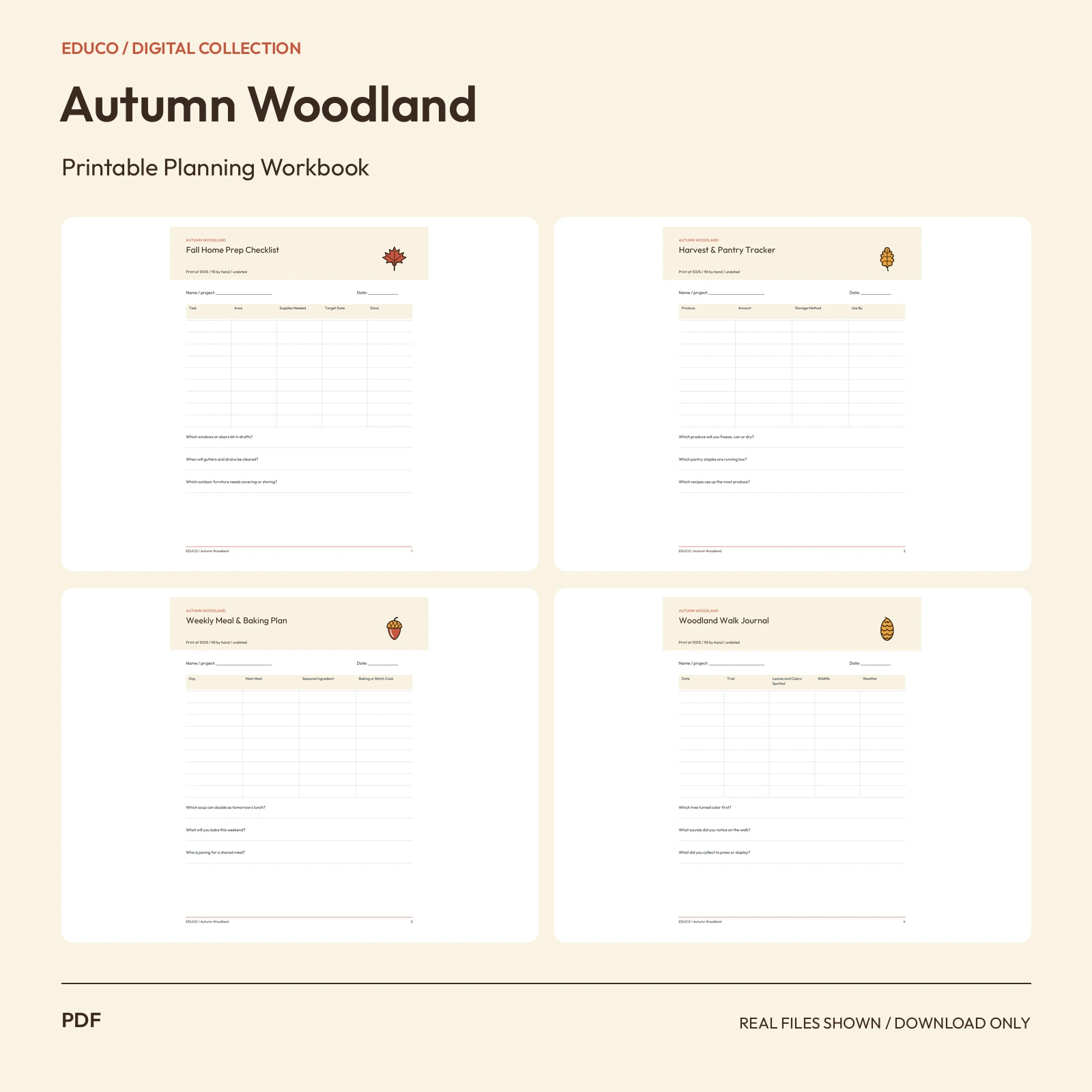Autumn Woodland - Autumn Harvest & Home Planner preview