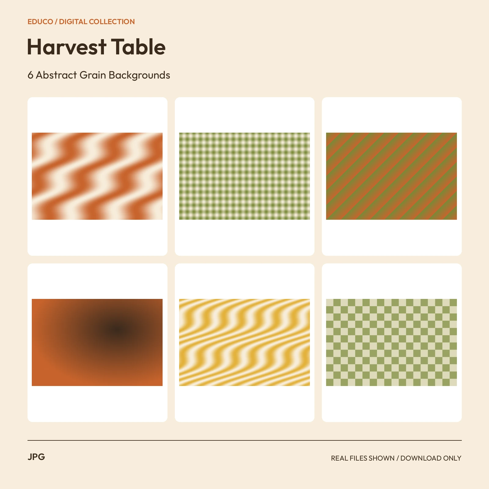 Harvest Table - 6 Abstract Grain Backgrounds preview