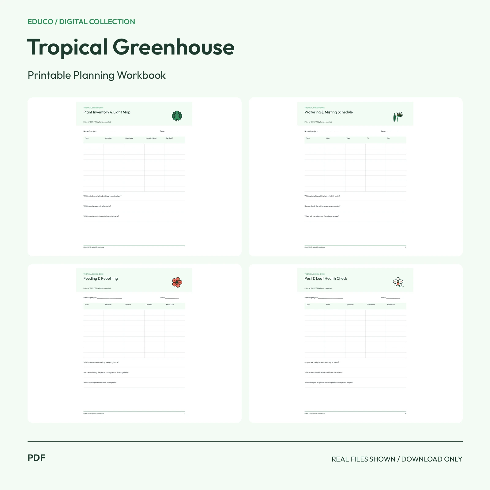 Tropical Greenhouse - Houseplant & Greenhouse Care Planner preview