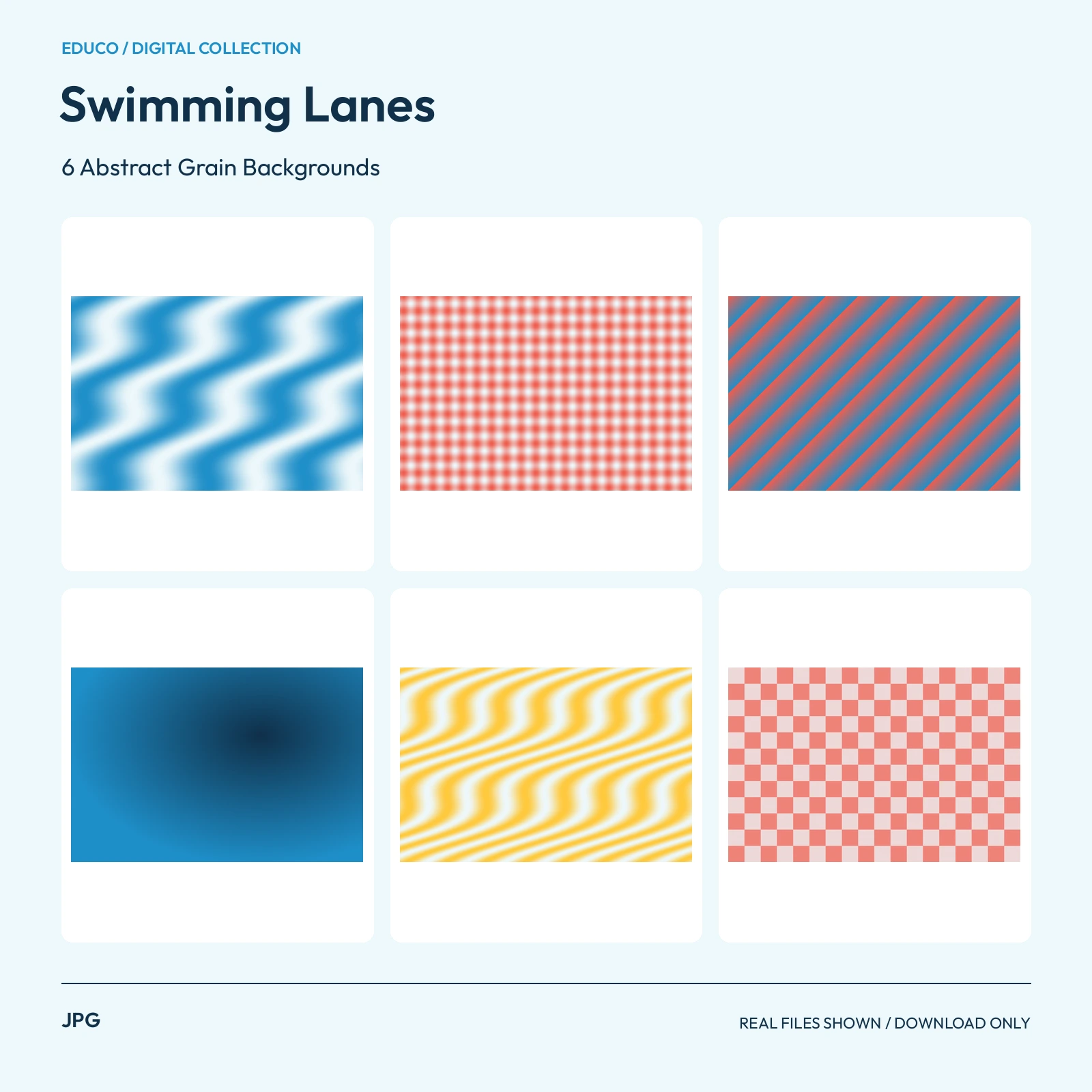 Swimming Lanes - 6 Abstract Grain Backgrounds preview