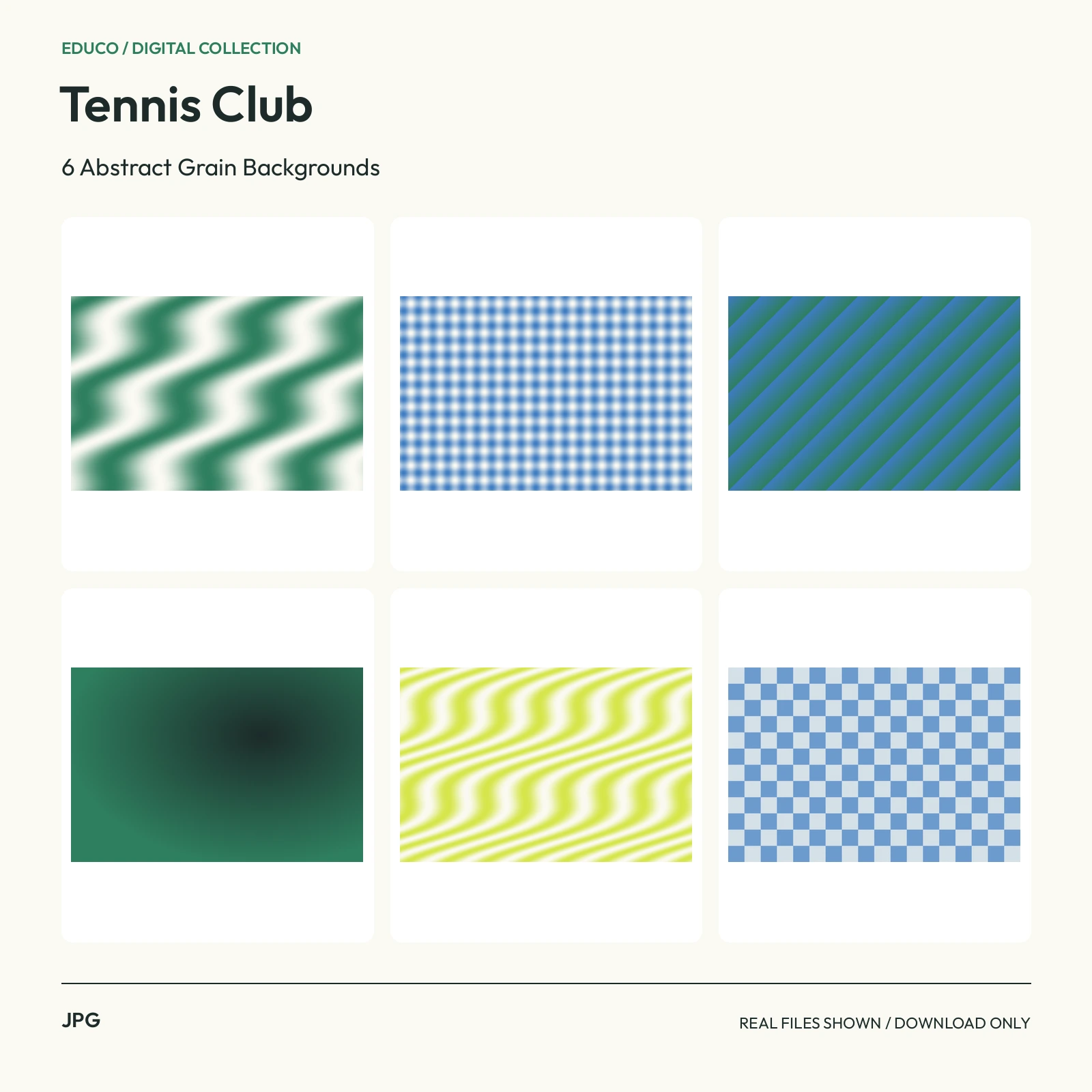 Tennis Club - 6 Abstract Grain Backgrounds preview