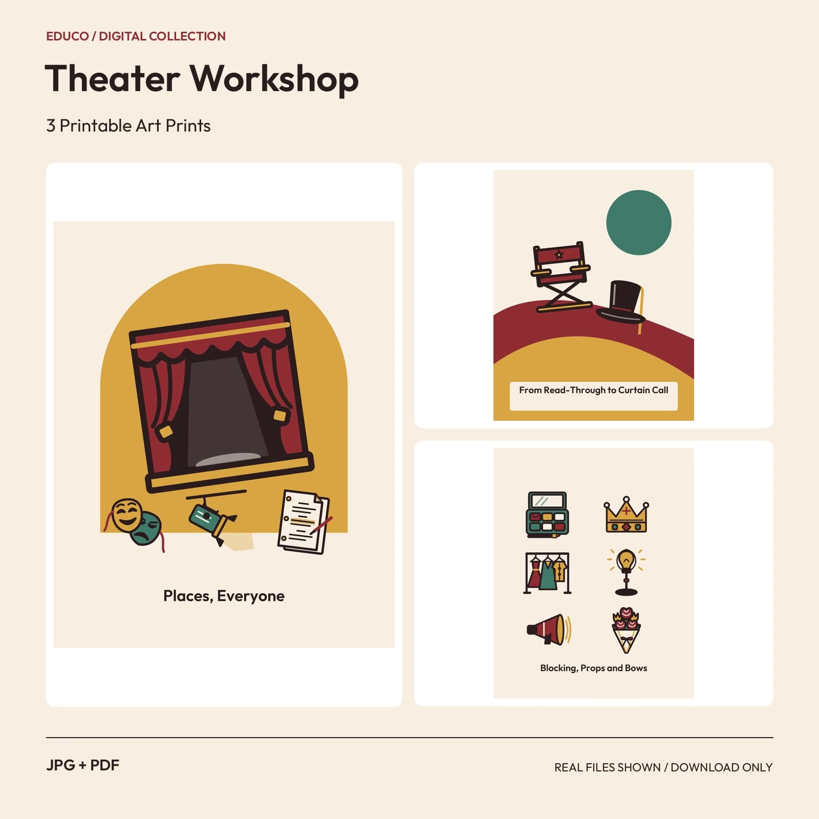 Theater Workshop - 3 Printable Art Prints preview