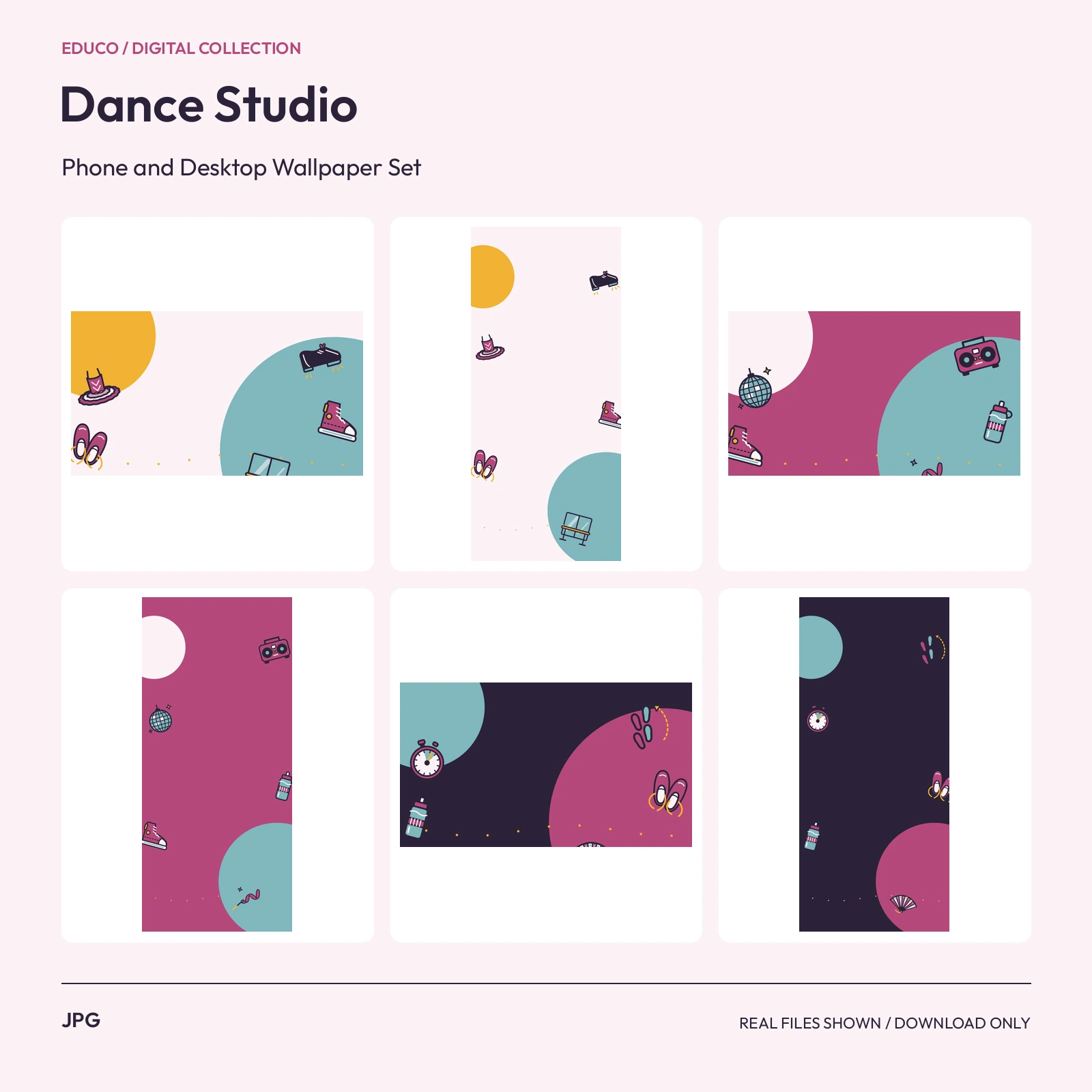 Dance Studio - Phone and Desktop Wallpaper Set preview