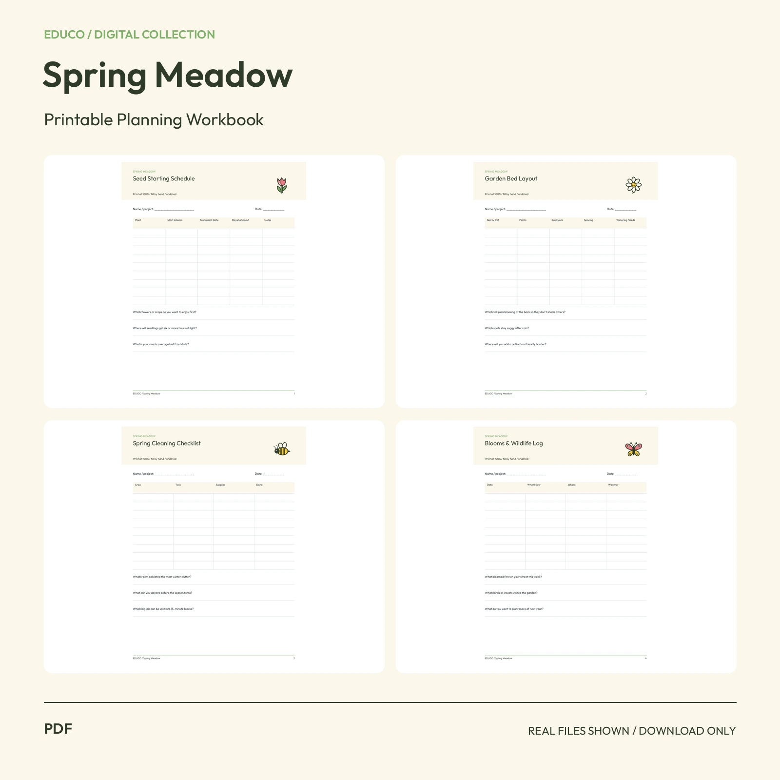 Spring Meadow - Spring Garden & Home Reset Planner preview