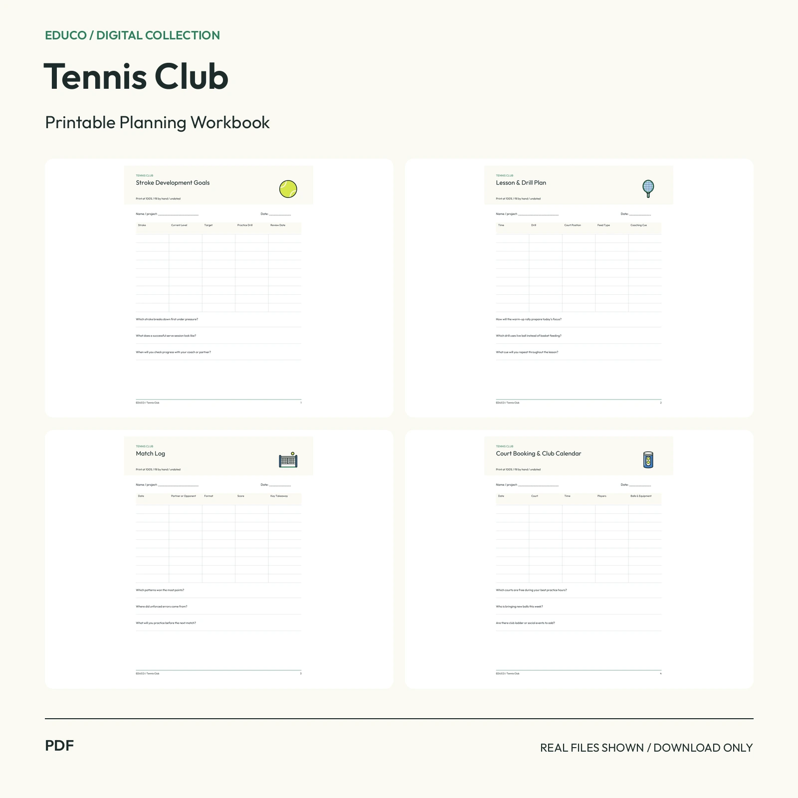 Tennis Club - Tennis Club Lesson & Match Planner preview