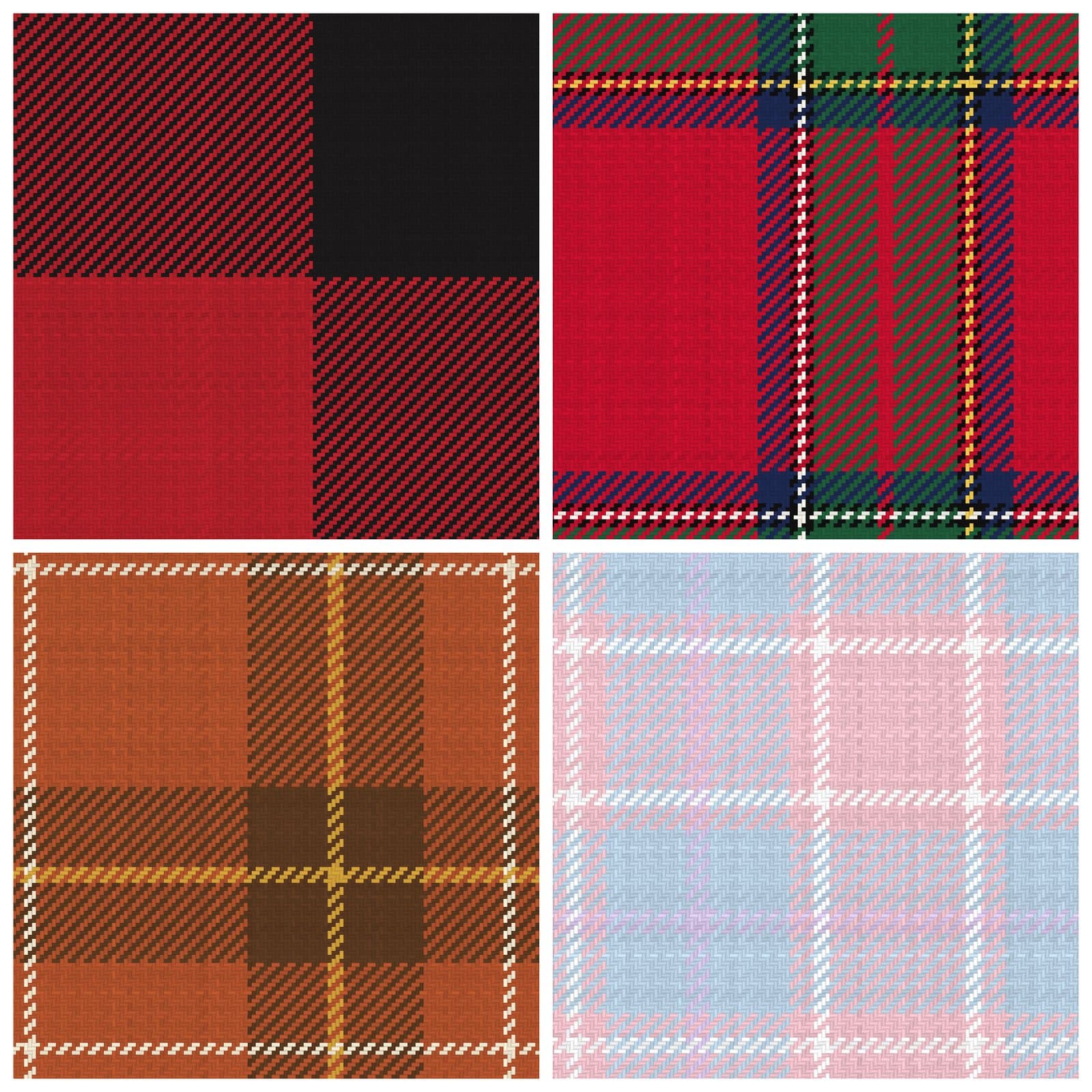 Buffalo Check & Tartan Plaid Digital Paper, 12 Seamless Sheets, preview 3 of 4